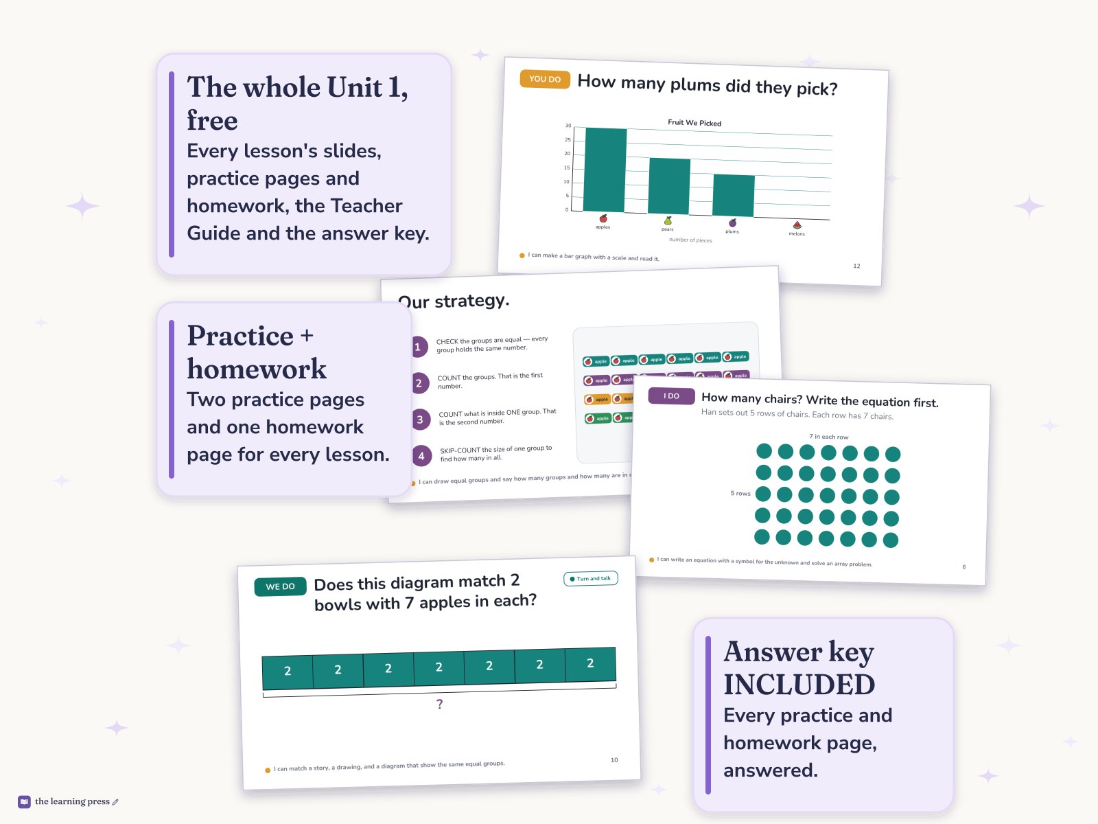 Preview page 4 of FREE Illustrative Math (IM®) Aligned 3rd Grade Unit 1 Bundle: Introducing Multiplication