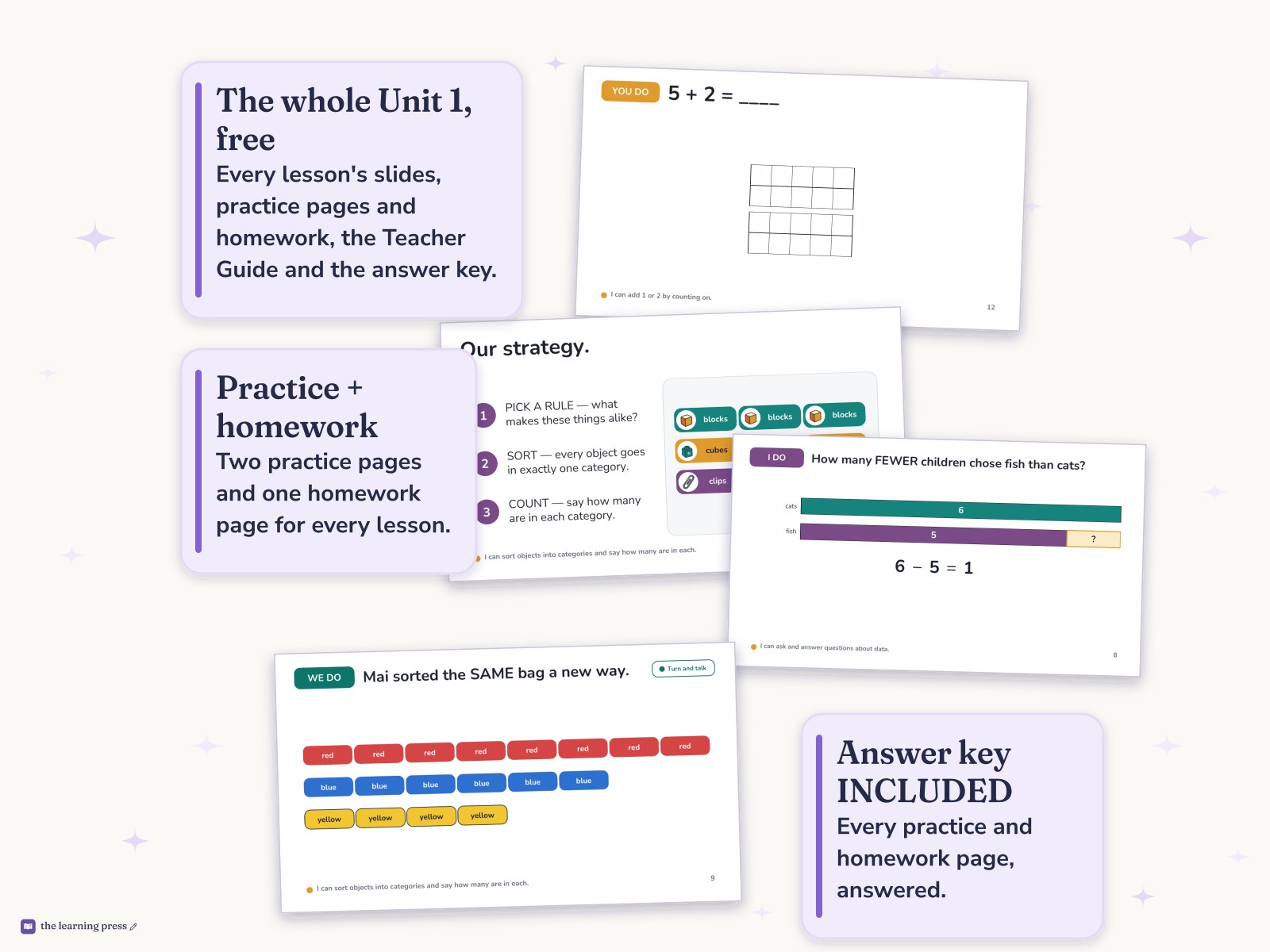 Preview page 4 of FREE Illustrative Math (IM®) Aligned 1st Grade Unit 1 Bundle: Adding, Subtracting, and Working with Data