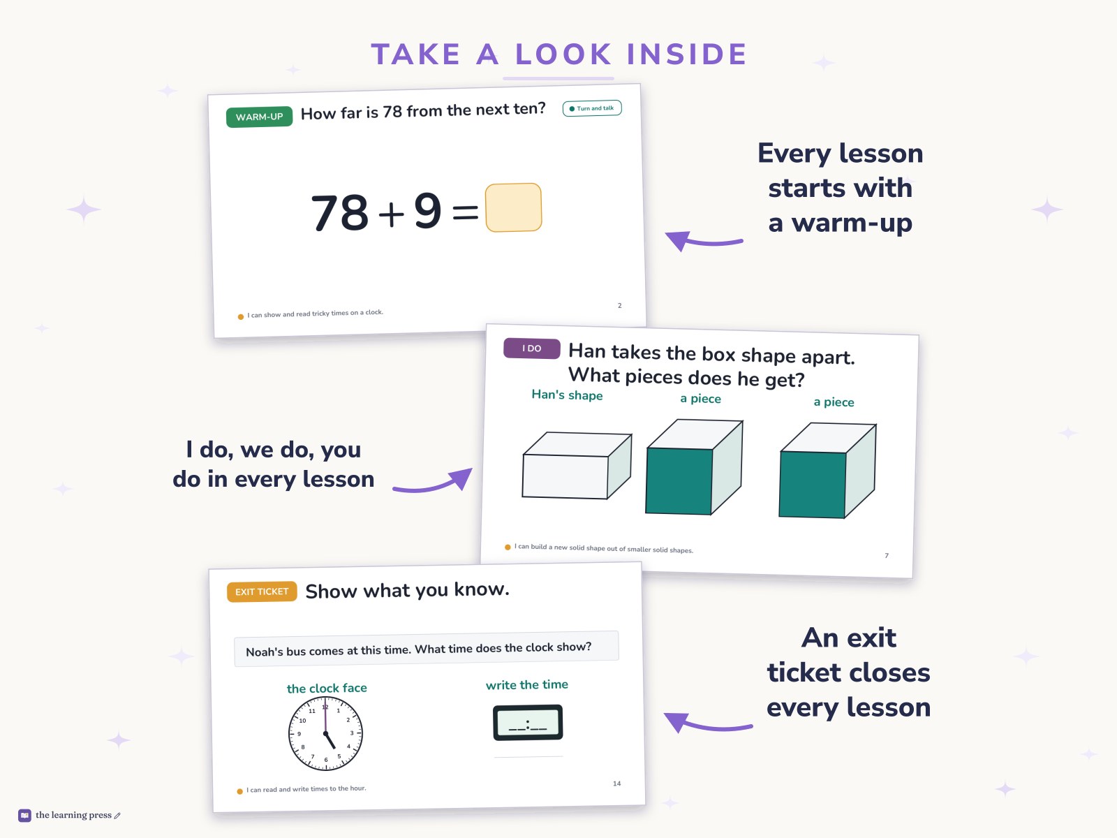 Preview page 2 of Illustrative Math (IM®) Aligned 1st Grade Unit 7 Bundle: Geometry and Time