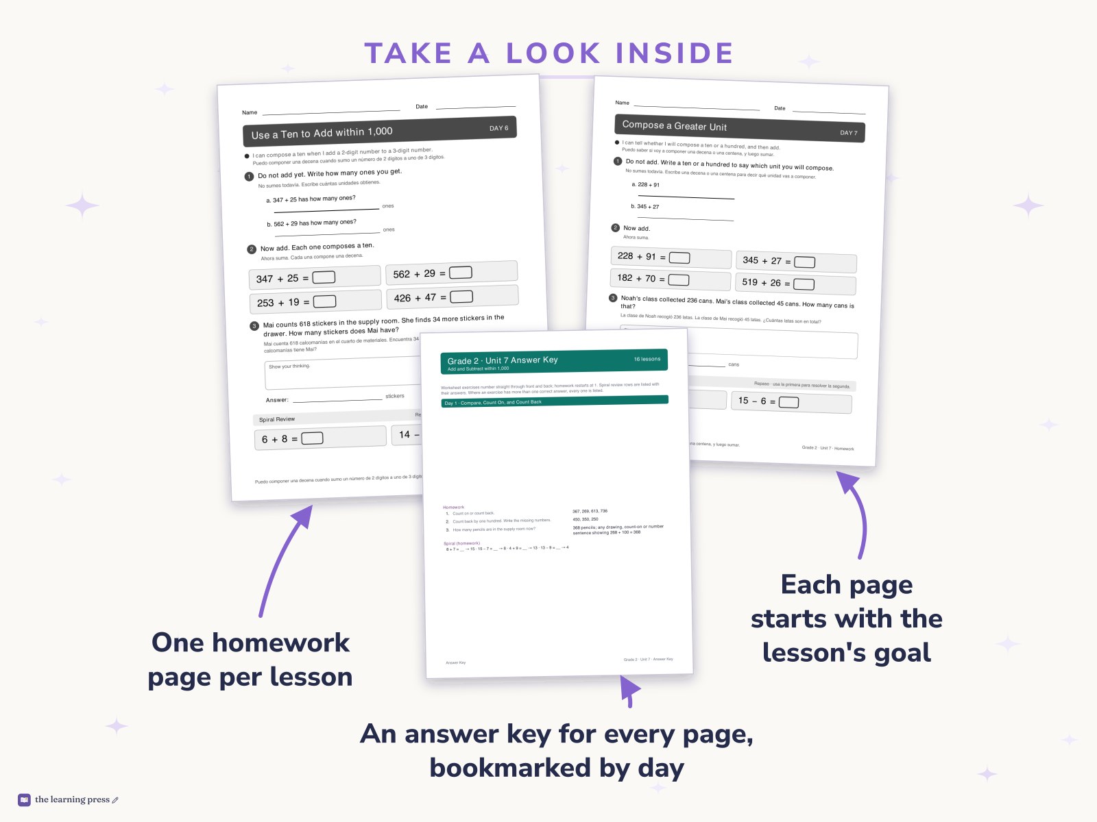Preview page 2 of Illustrative Math (IM®) Aligned 2nd Grade Unit 7 Homework: Add and Subtract within 1,000