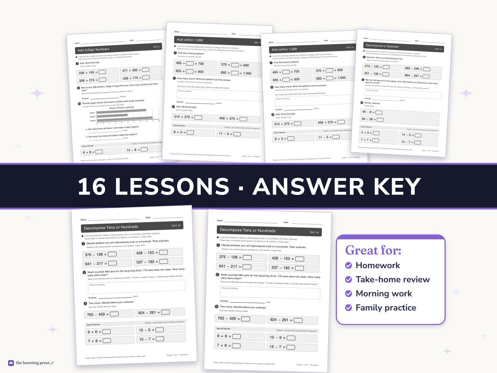 Preview page 3 of Illustrative Math (IM®) Aligned 2nd Grade Unit 7 Homework: Add and Subtract within 1,000