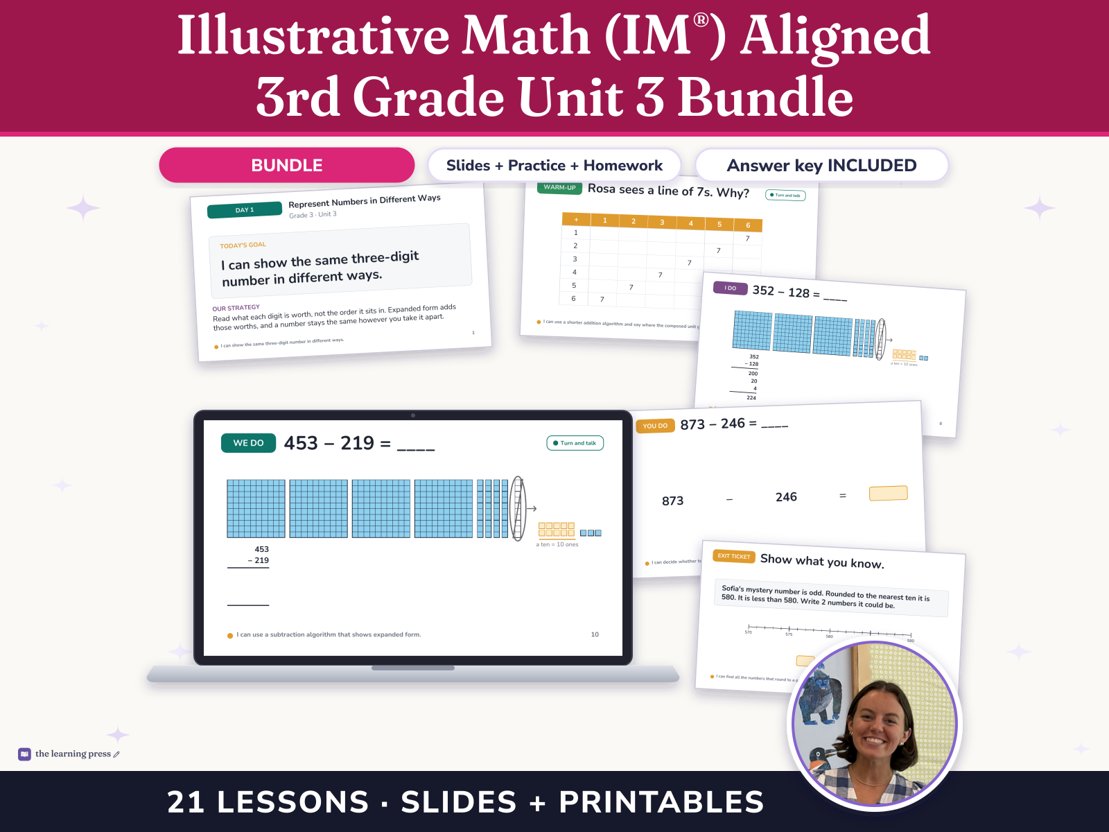 Preview page 1 of Illustrative Math (IM®) Aligned 3rd Grade Unit 3 Bundle: Wrapping Up Addition and Subtraction within 1,000