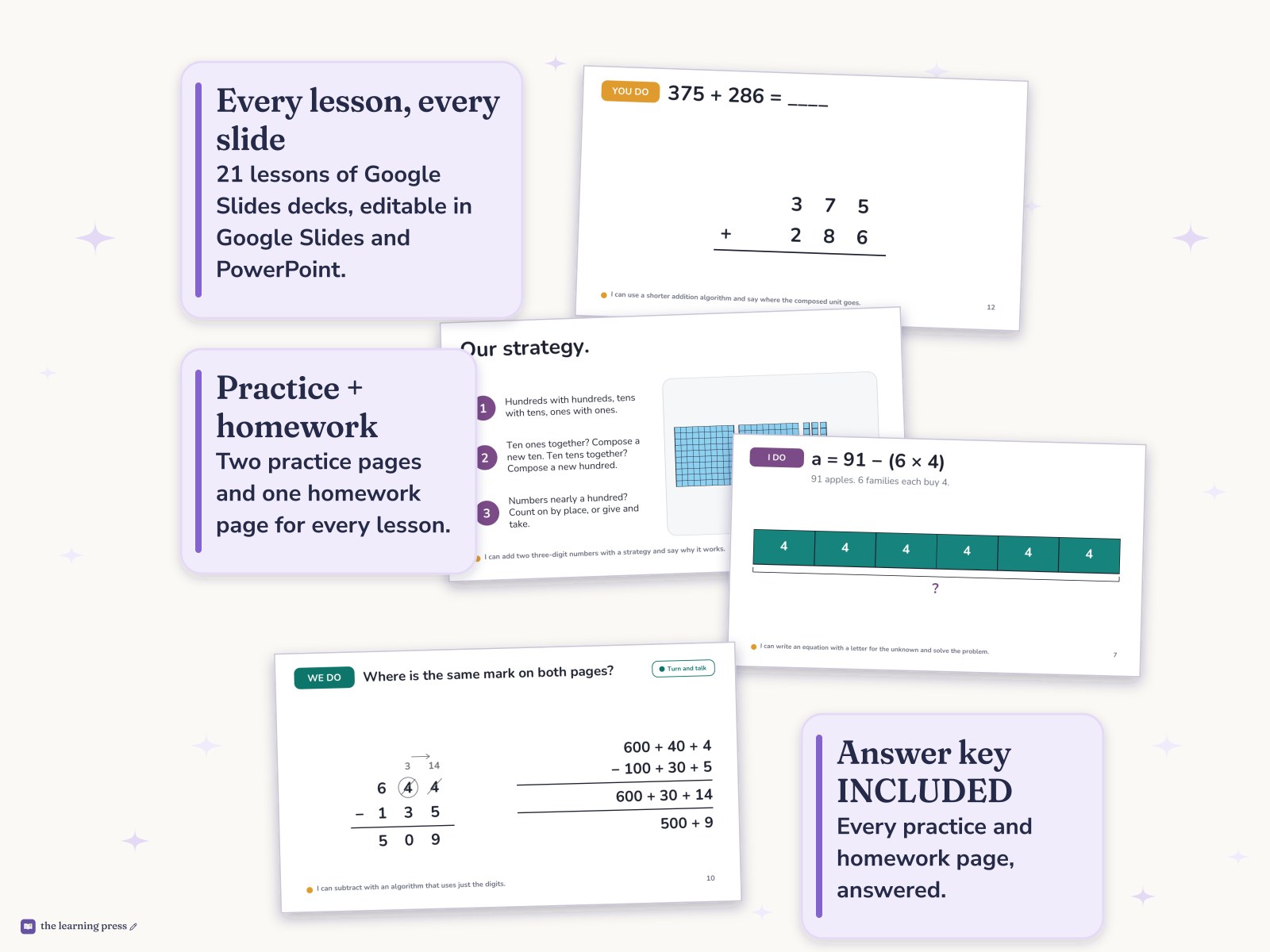 Preview page 4 of Illustrative Math (IM®) Aligned 3rd Grade Unit 3 Bundle: Wrapping Up Addition and Subtraction within 1,000