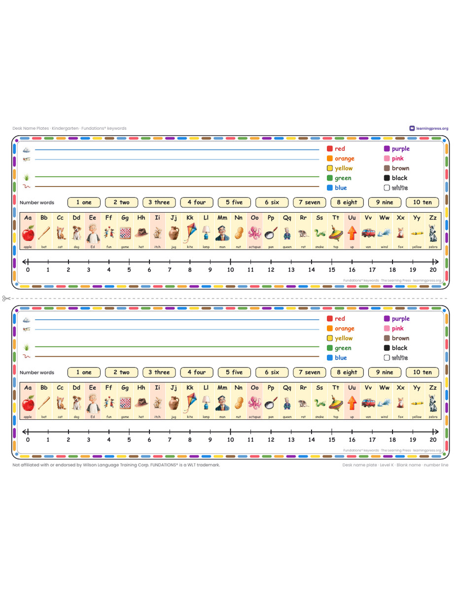 Preview page 3 of Desk Name Plates · Bundle (K–1)