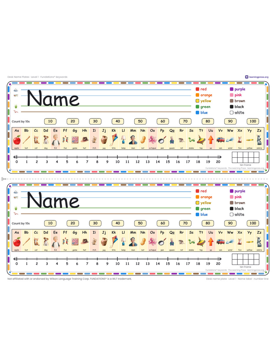 Preview page 4 of Desk Name Plates · Bundle (K–1)