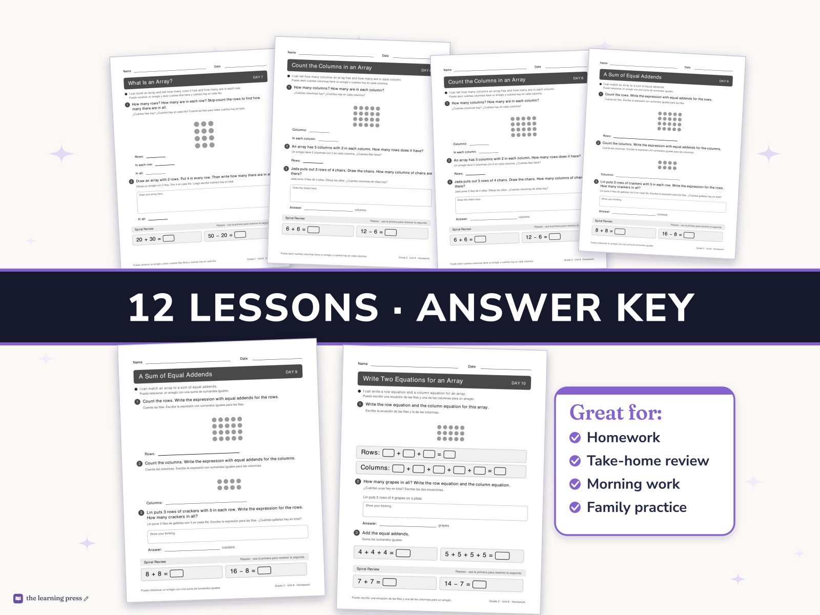 Preview page 3 of Illustrative Math (IM®) Aligned 2nd Grade Unit 8 Homework: Equal Groups