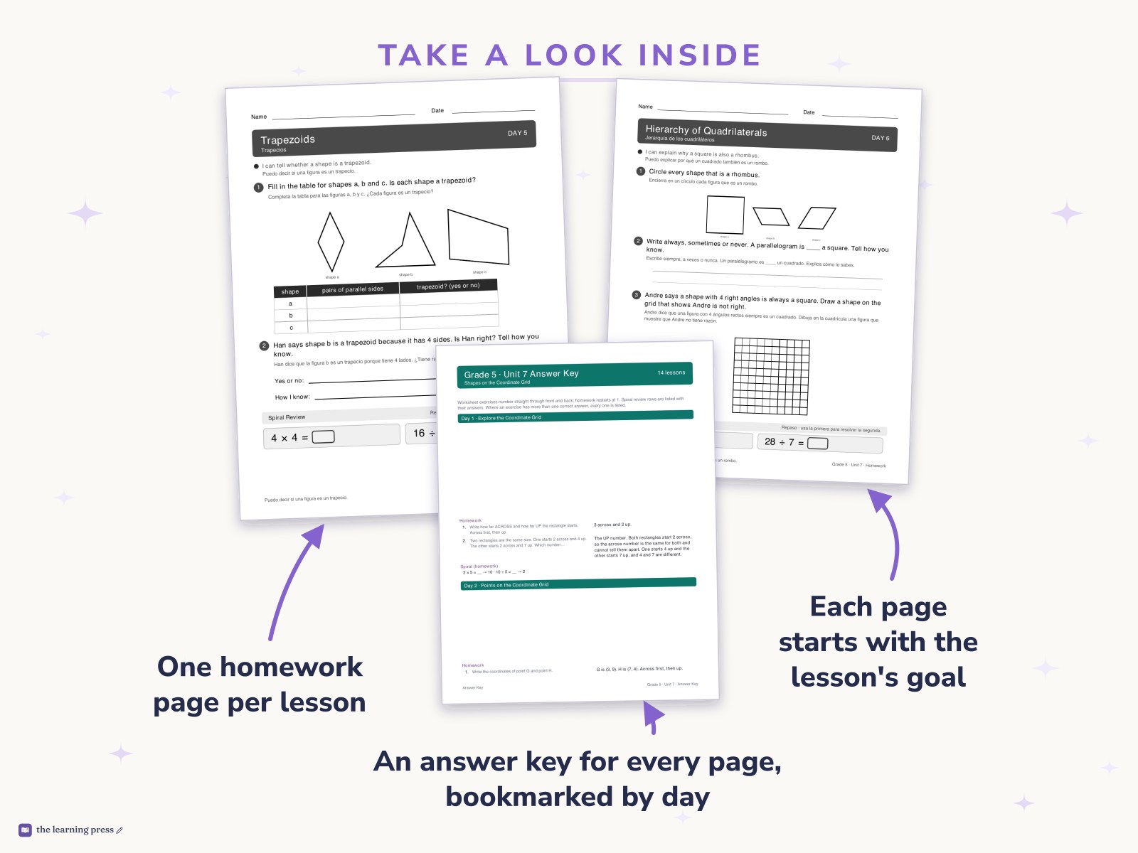 Preview page 2 of Illustrative Math (IM®) Aligned 5th Grade Unit 7 Homework: Shapes on the Coordinate Grid