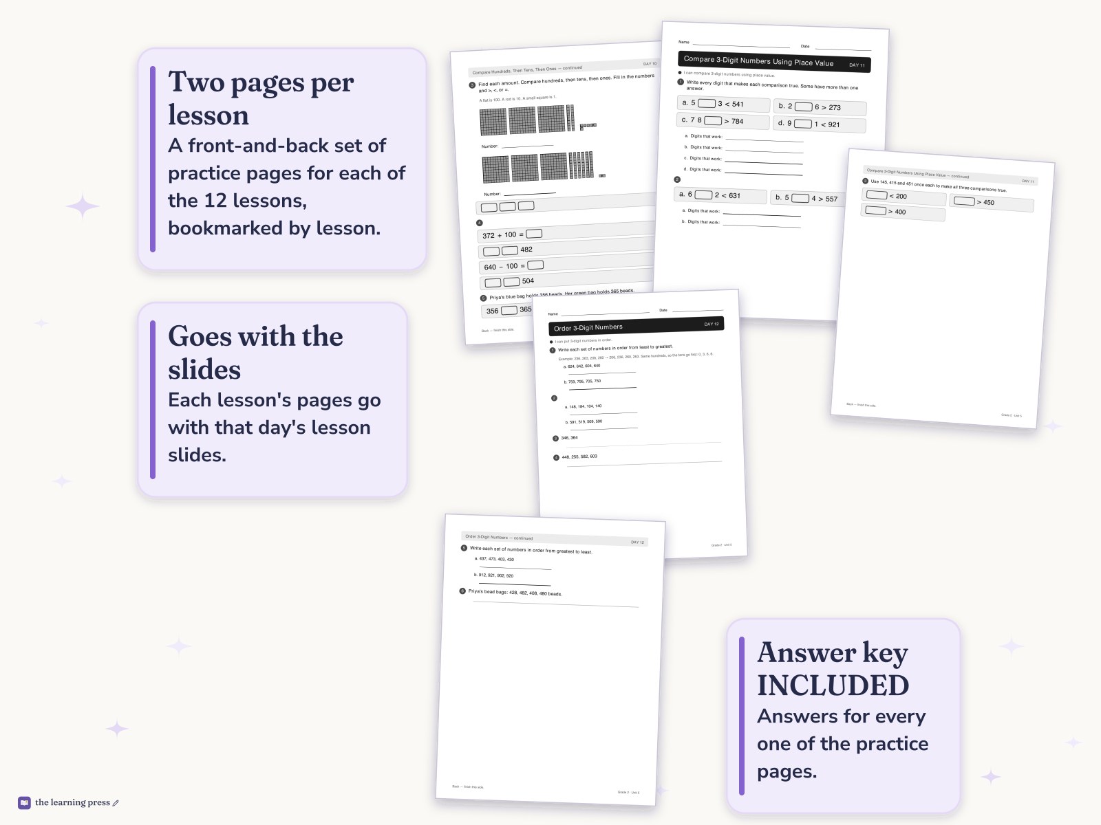 Preview page 4 of Illustrative Math (IM®) Aligned 2nd Grade Unit 5 Worksheets: Numbers to 1,000