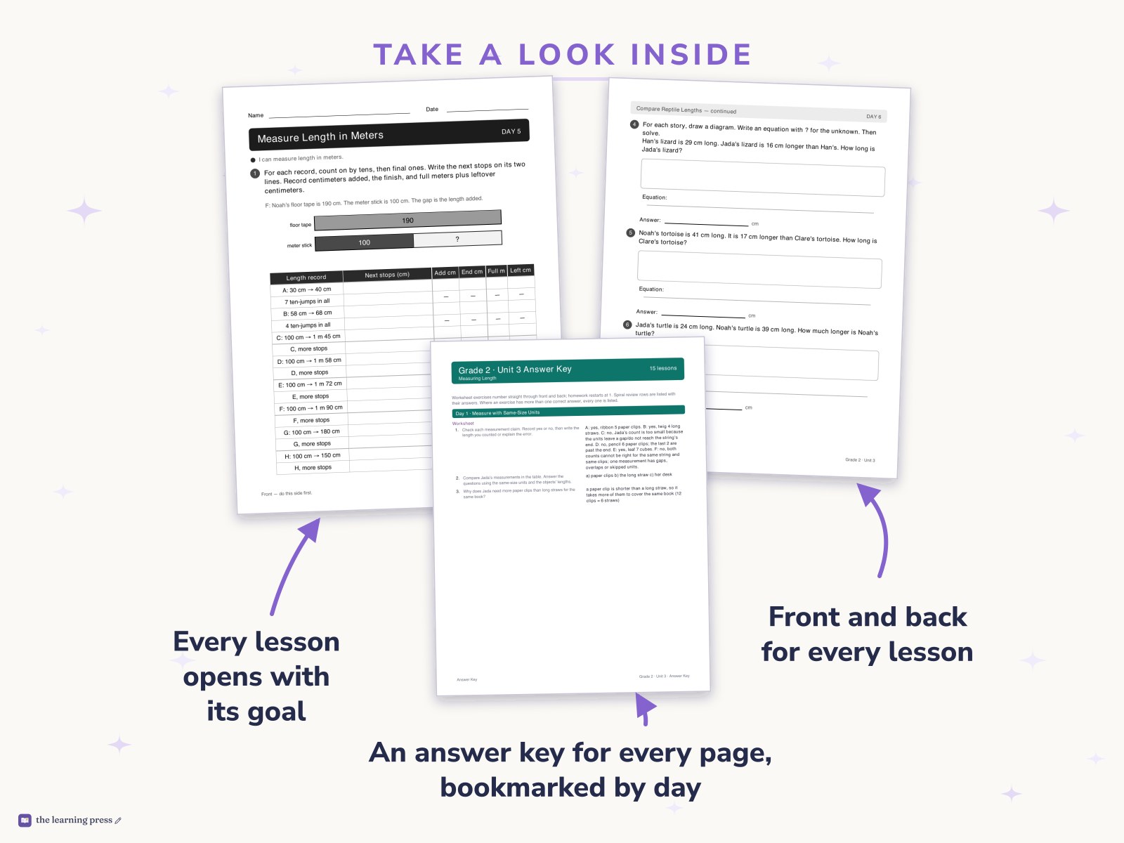 Preview page 2 of Illustrative Math (IM®) Aligned 2nd Grade Unit 3 Worksheets: Measuring Length