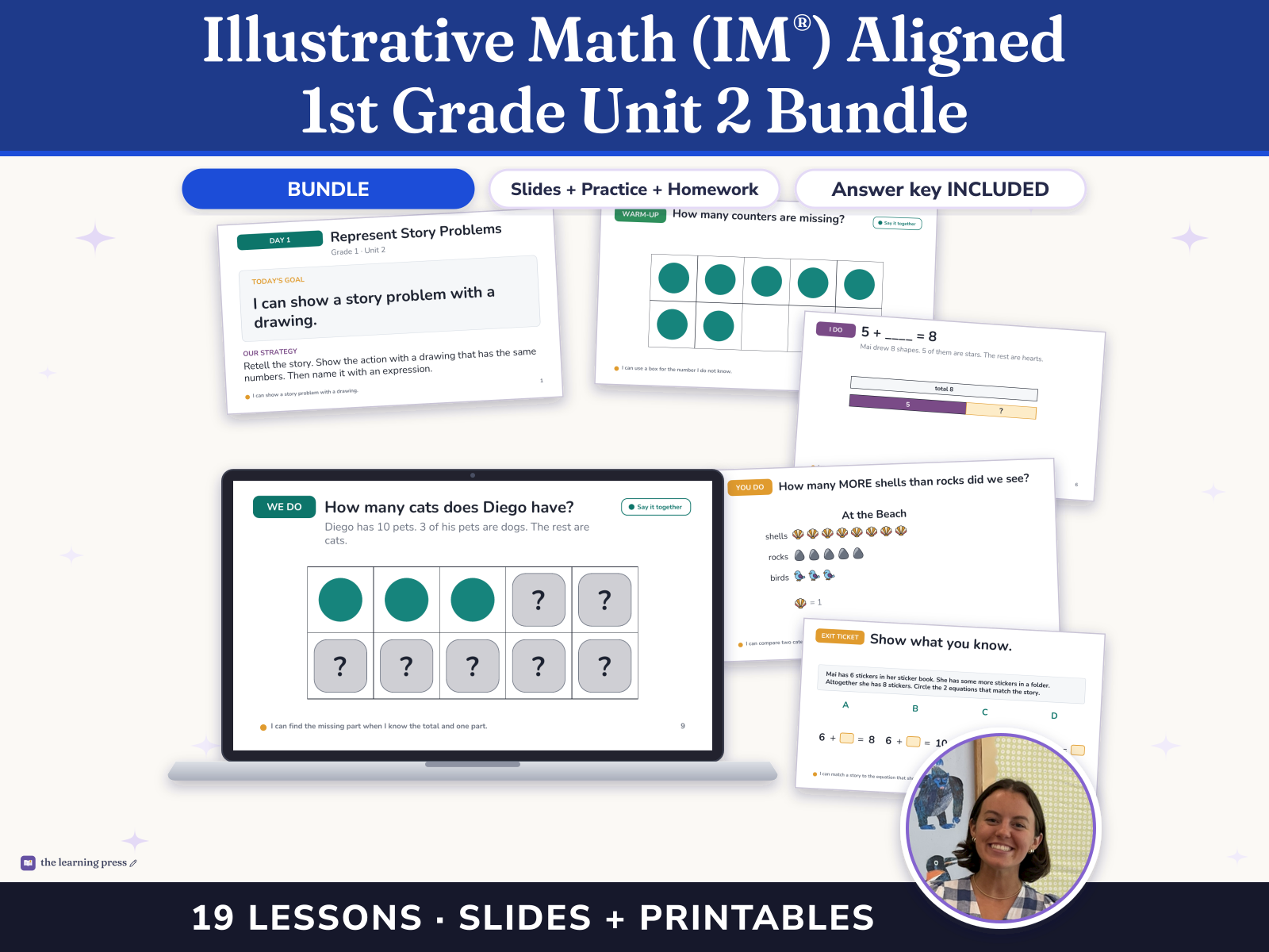 Preview page 1 of Illustrative Math (IM®) Aligned 1st Grade Unit 2 Bundle: Addition and Subtraction Story Problems
