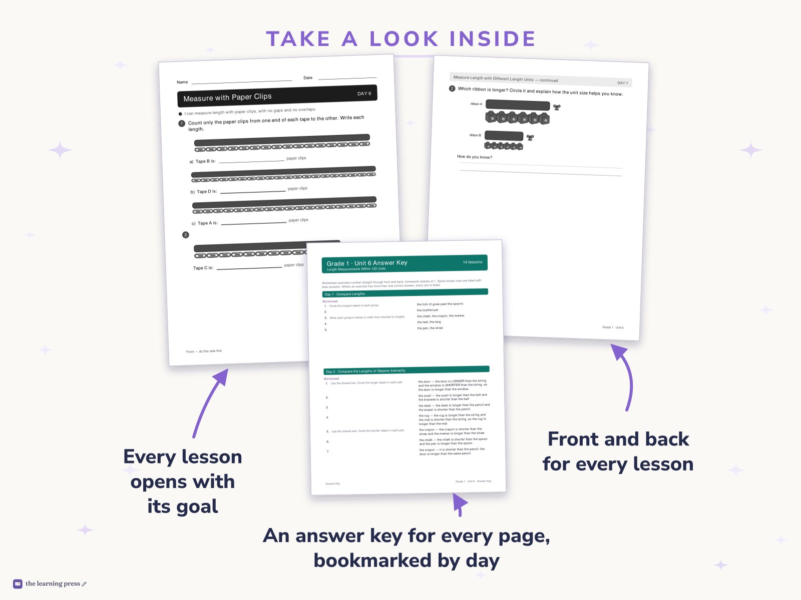 Preview page 2 of Illustrative Math (IM®) Aligned 1st Grade Unit 6 Worksheets: Length Measurements Within 120 Units