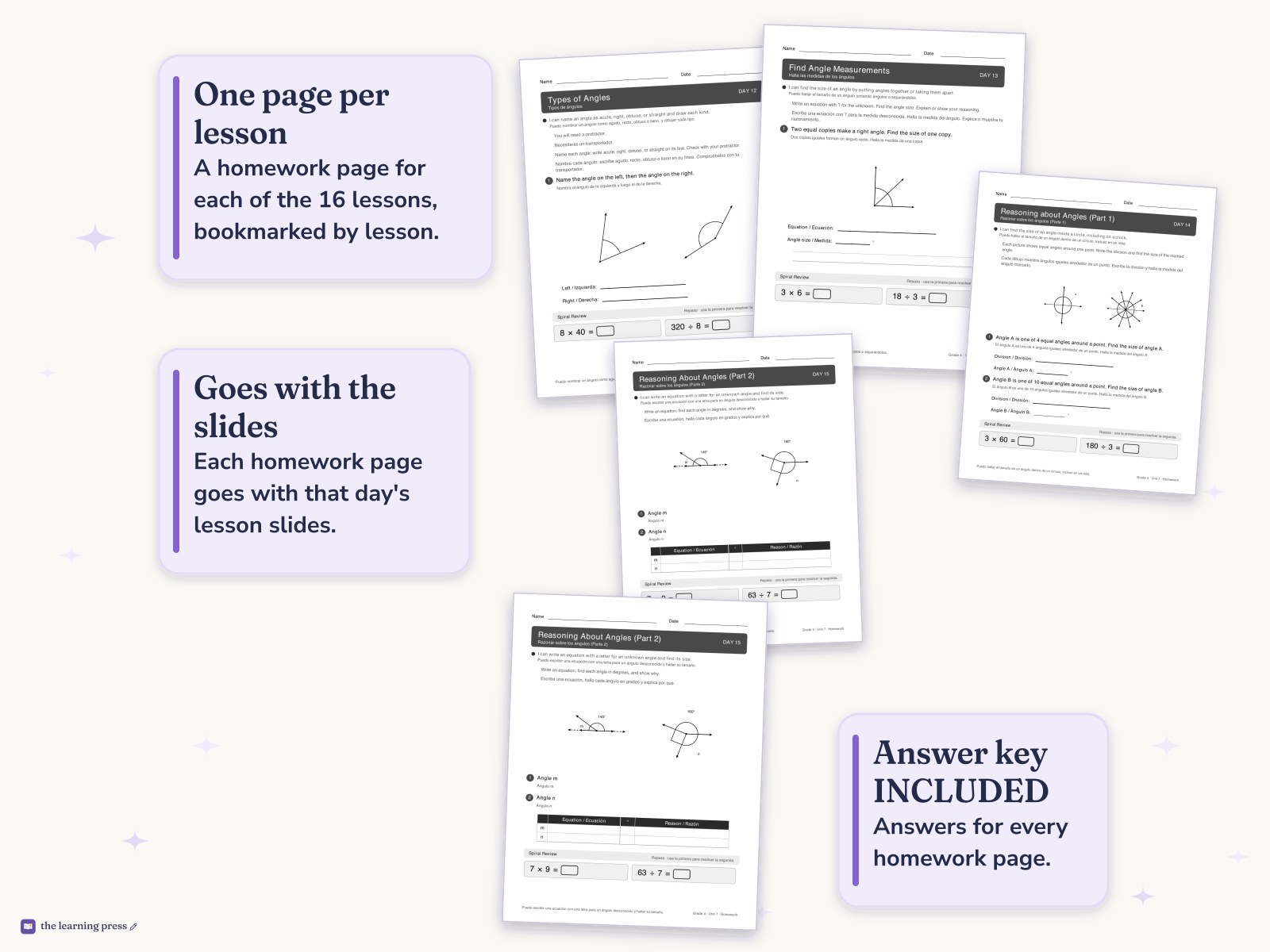 Preview page 4 of Illustrative Math (IM®) Aligned 4th Grade Unit 7 Homework: Angles and Angle Measurement