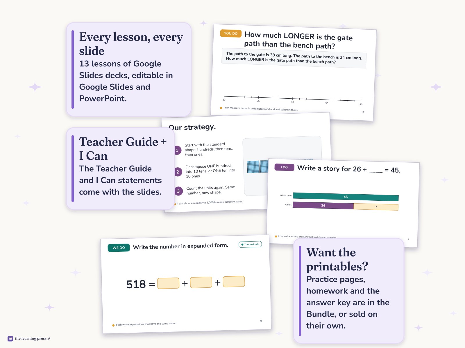 Preview page 4 of Illustrative Math (IM®) Aligned 2nd Grade Unit 9 Slides: Putting It All Together