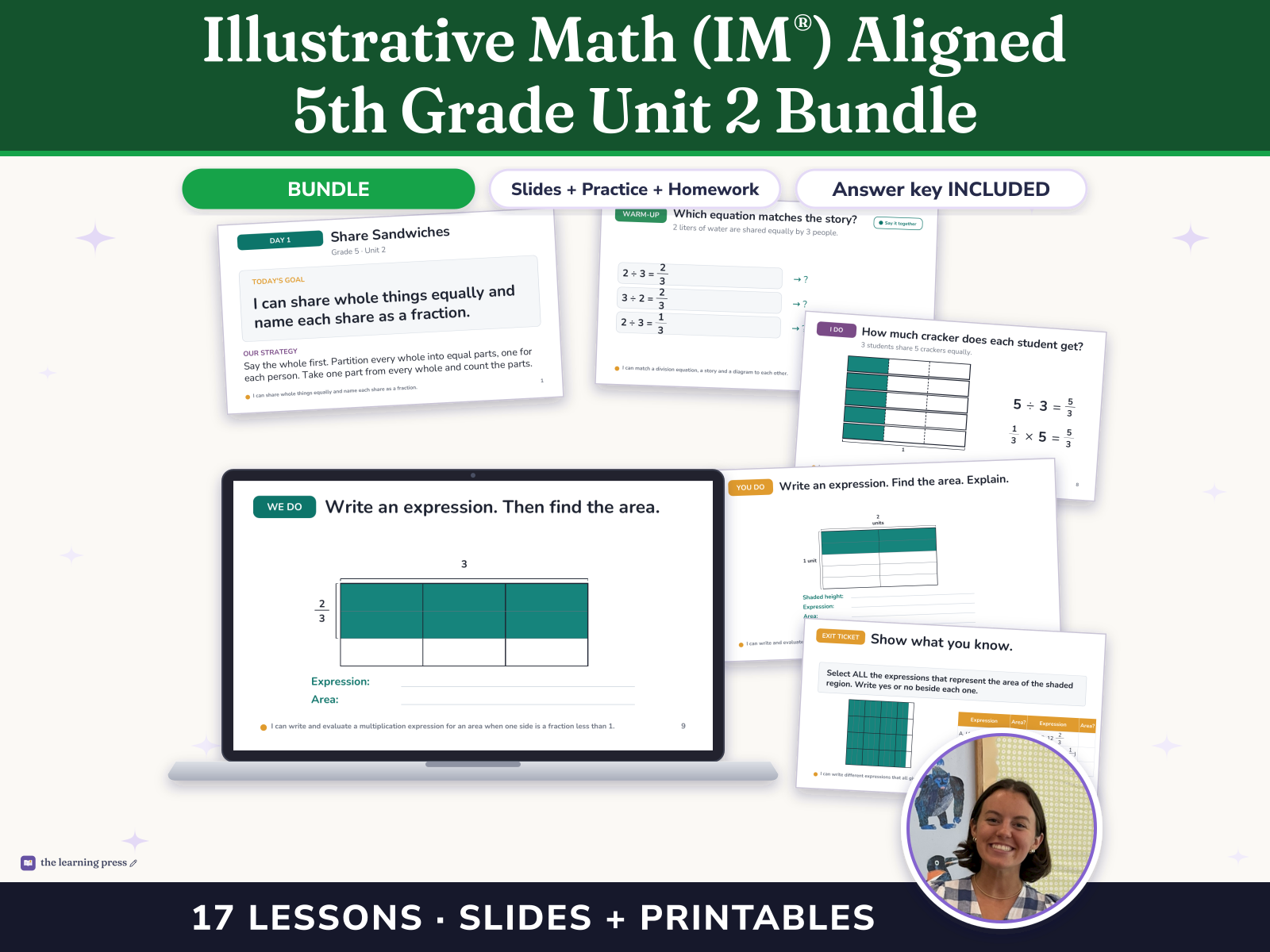 Preview page 1 of Illustrative Math (IM®) Aligned 5th Grade Unit 2 Bundle: Fractions as Quotients and Fraction Multiplication