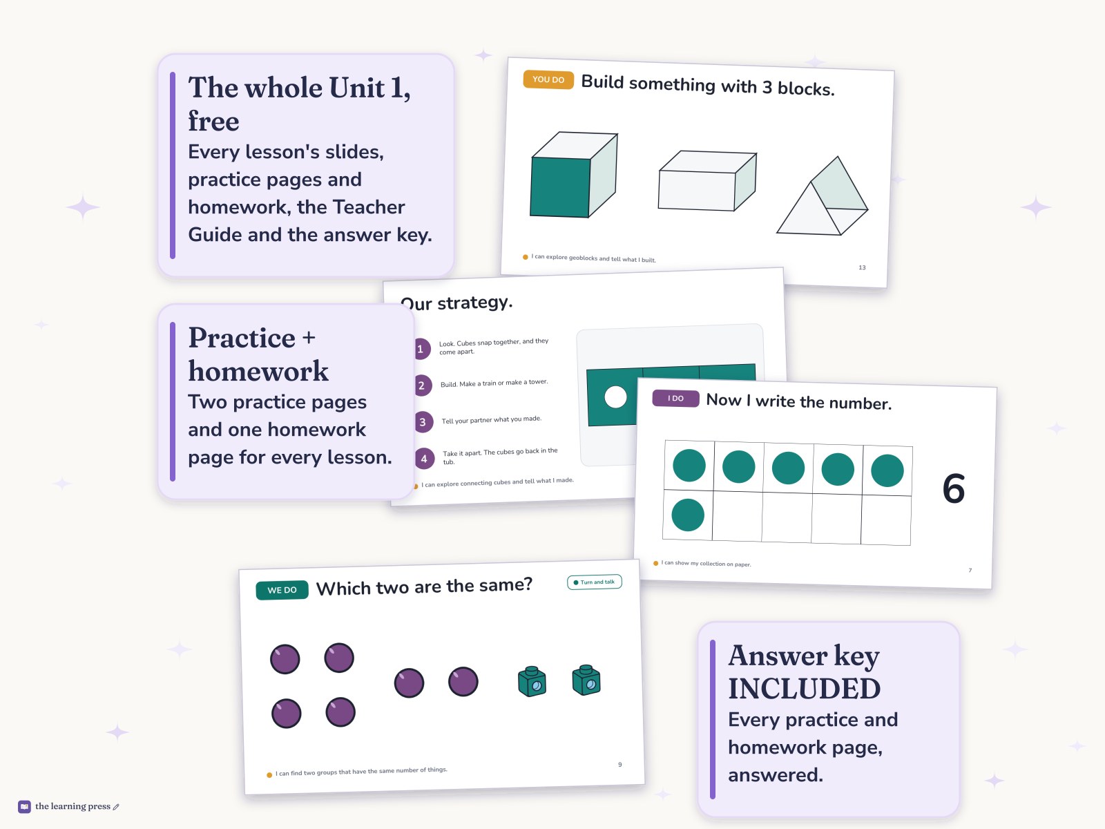 Preview page 4 of FREE Illustrative Math (IM®) Aligned Kindergarten Unit 1 Bundle: Math in Our World