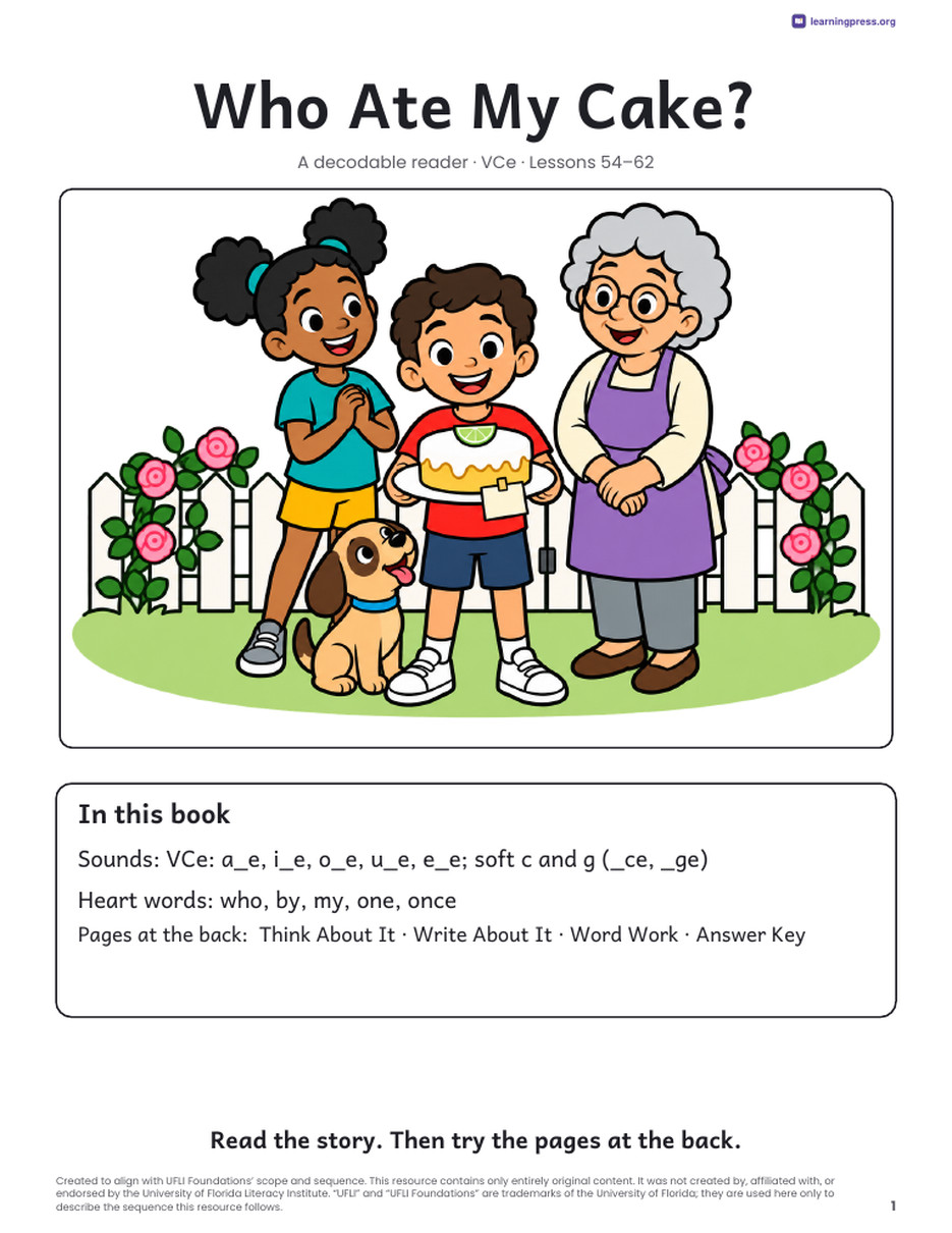 Preview page 2 of UFLI Aligned Decodable Reader · Lessons 54 – 62