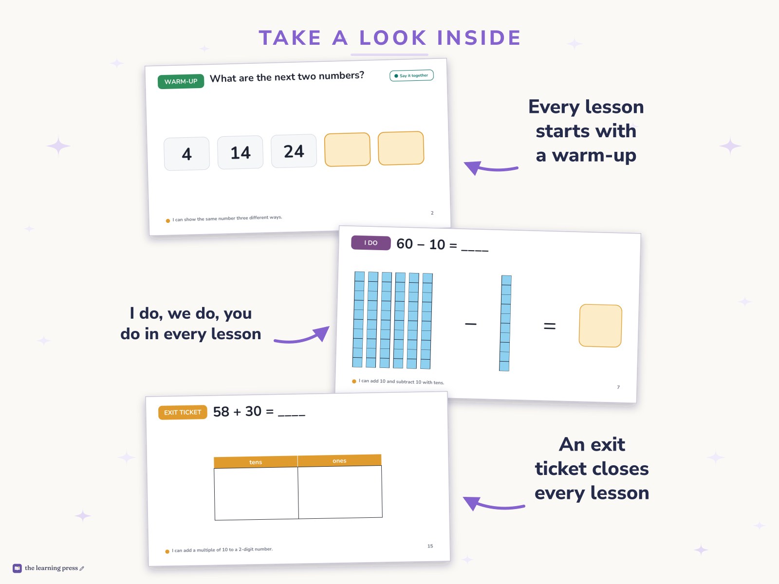 Preview page 2 of Illustrative Math (IM®) Aligned 1st Grade Unit 4 Slides: Numbers to 99