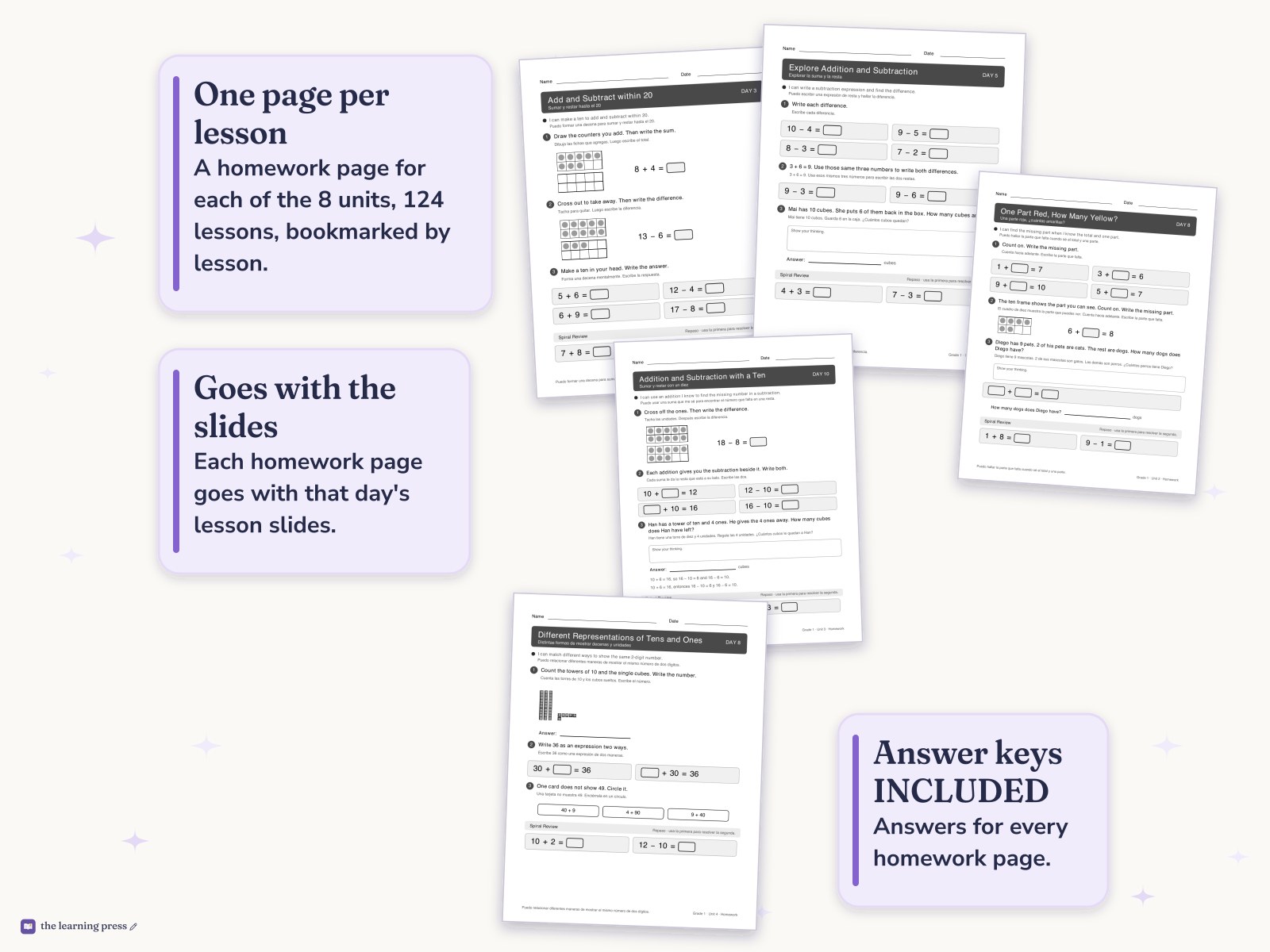 Preview page 4 of Illustrative Math (IM®) Aligned 1st Grade Full-Year Homework: All 8 Units