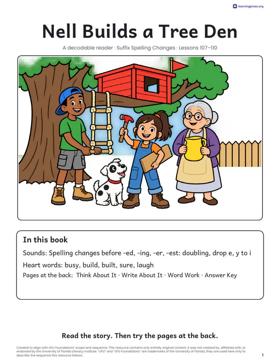 Preview page 2 of UFLI Aligned Decodable Reader · Lessons 107 – 110