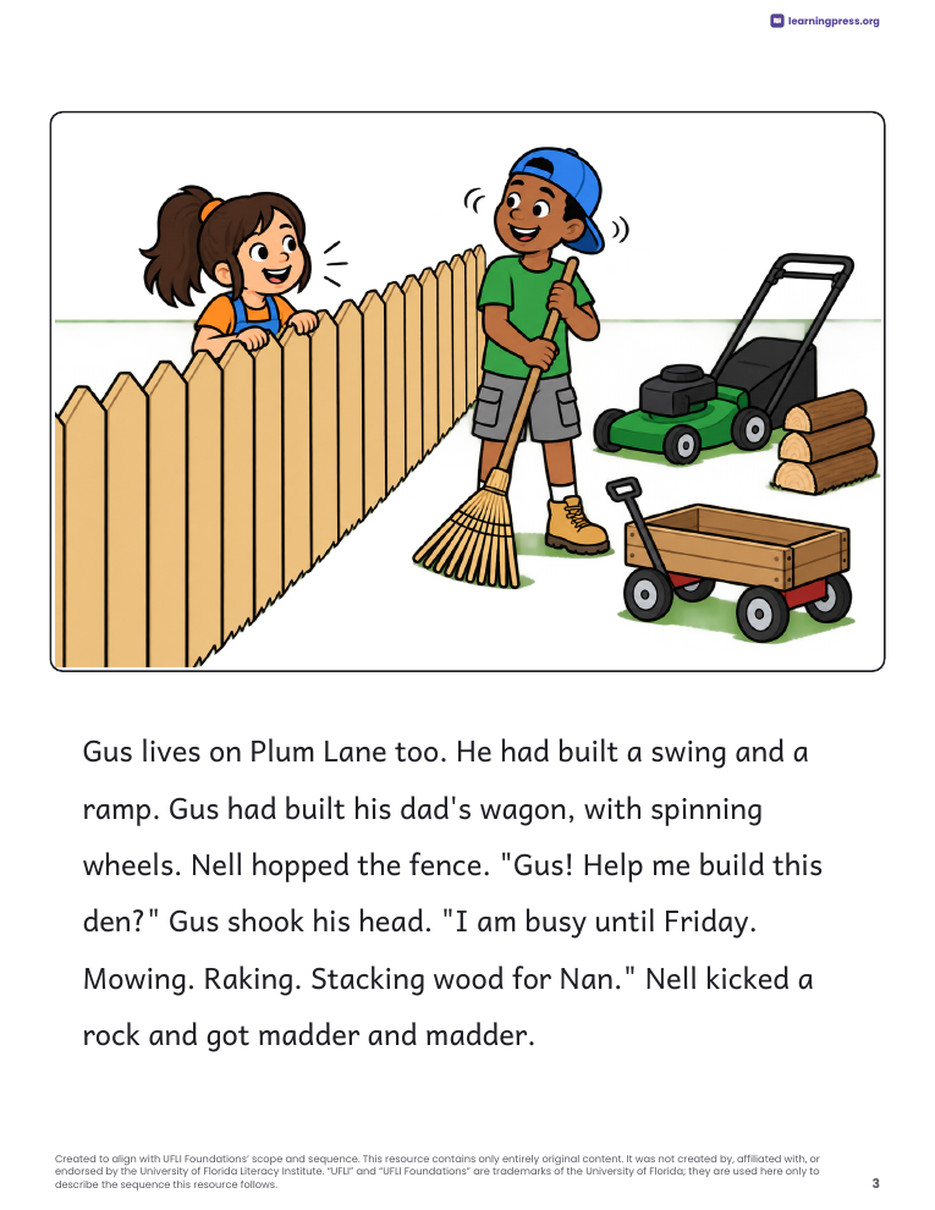 Preview page 4 of UFLI Aligned Decodable Reader · Lessons 107 – 110