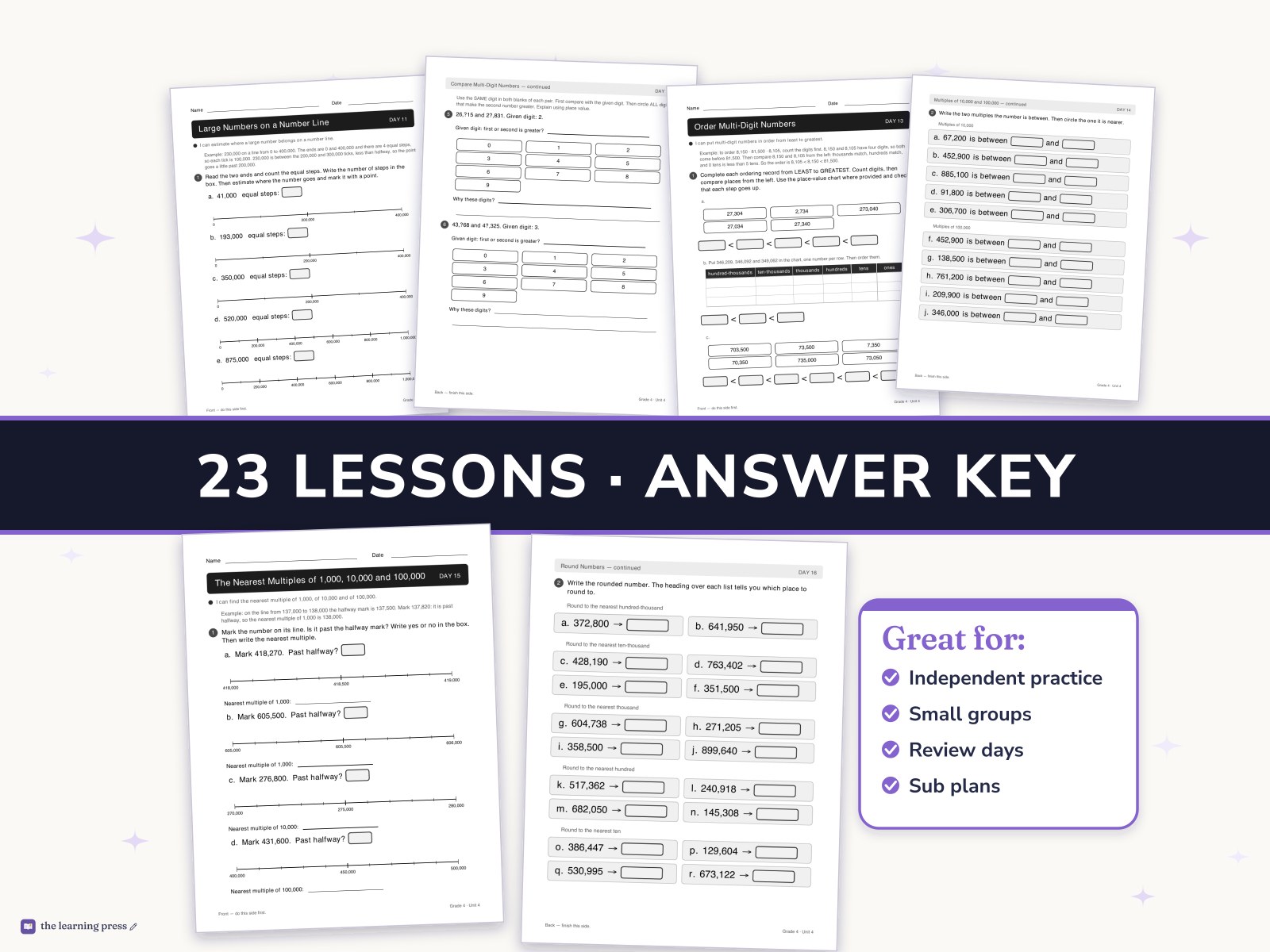 Preview page 3 of Illustrative Math (IM®) Aligned 4th Grade Unit 4 Worksheets: From Hundredths to Hundred-thousands