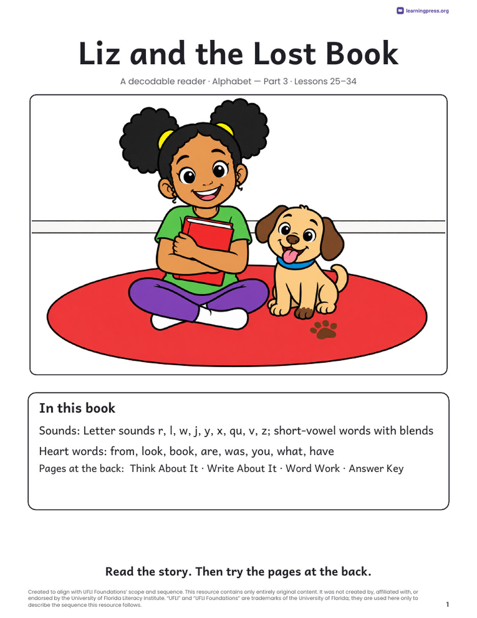 Preview page 2 of UFLI Aligned Decodable Reader · Lessons 25 – 34