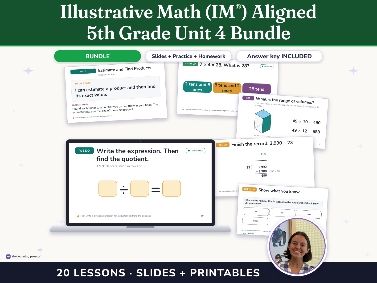 Preview page 1 of Illustrative Math (IM®) Aligned 5th Grade Unit 4 Bundle: Wrapping Up Multiplication and Division with Multi-Digit Numbers