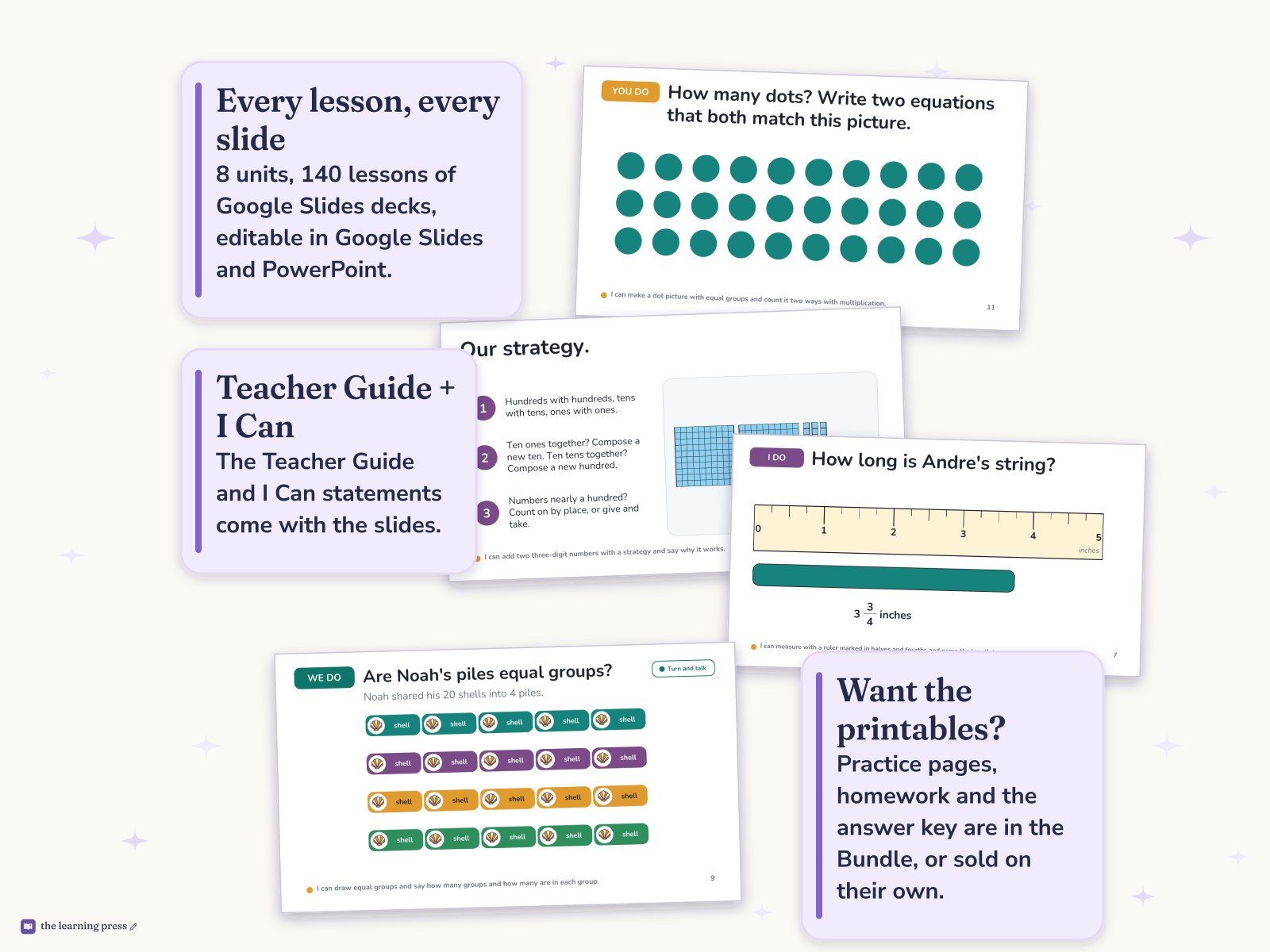 Preview page 4 of Illustrative Math (IM®) Aligned 3rd Grade Full-Year Slides: All 8 Units