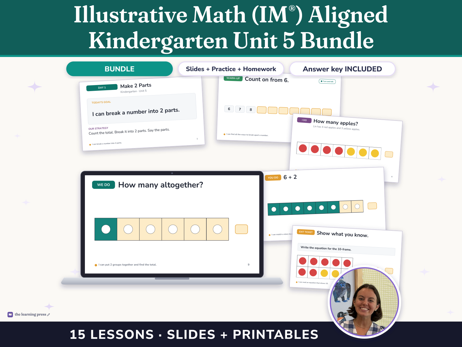 Preview page 1 of Illustrative Math (IM®) Aligned Kindergarten Unit 5 Bundle: Composing and Decomposing Numbers to 10