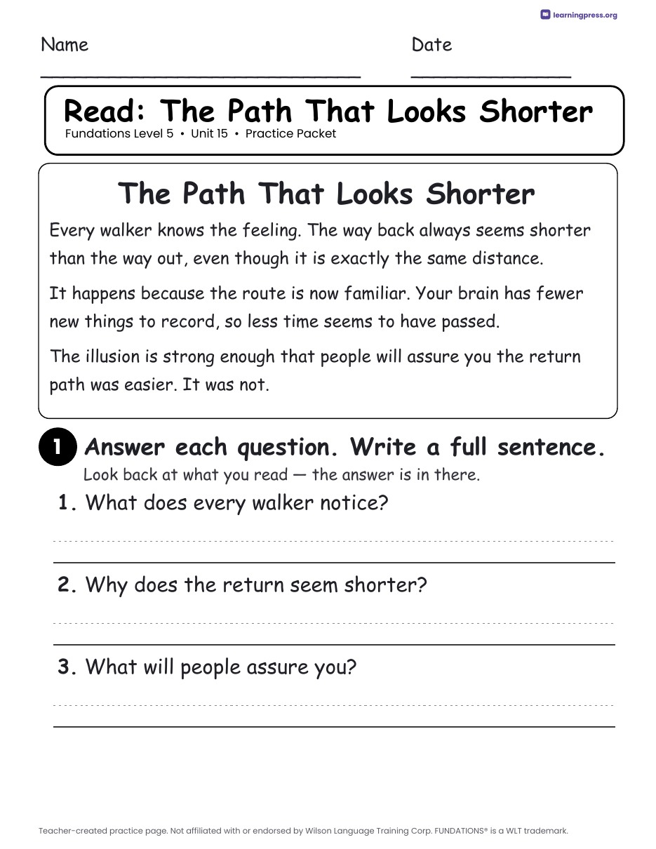 Preview page 3 of Fundations Level 5 Unit 15 Worksheets