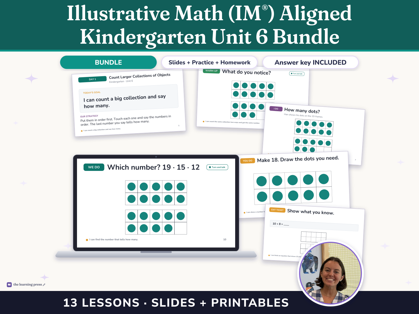 Preview page 1 of Illustrative Math (IM®) Aligned Kindergarten Unit 6 Bundle: Numbers 0–20
