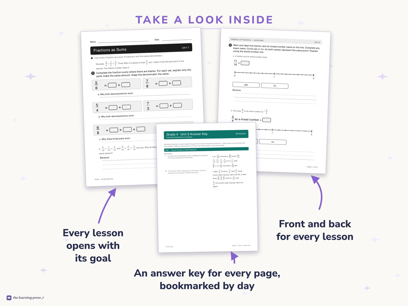 Preview page 2 of Illustrative Math (IM®) Aligned 4th Grade Unit 3 Worksheets: Extending Operations to Fractions