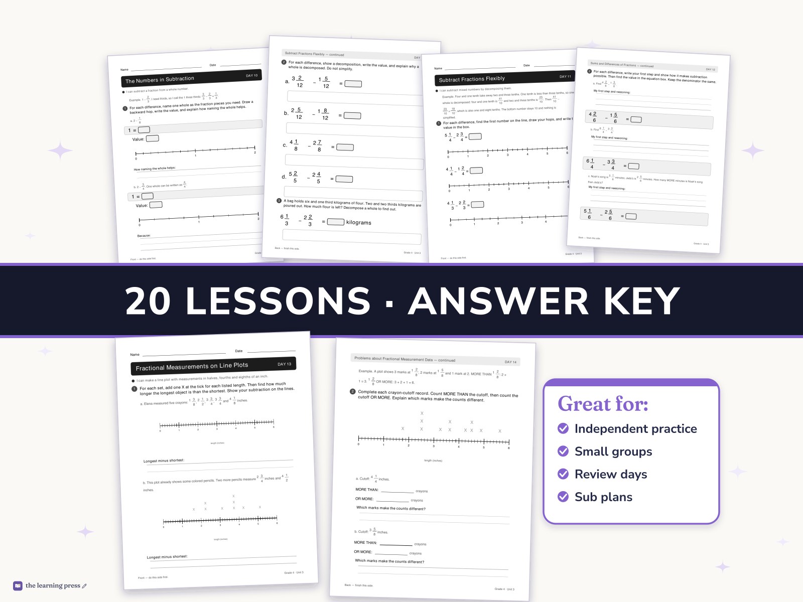 Preview page 3 of Illustrative Math (IM®) Aligned 4th Grade Unit 3 Worksheets: Extending Operations to Fractions