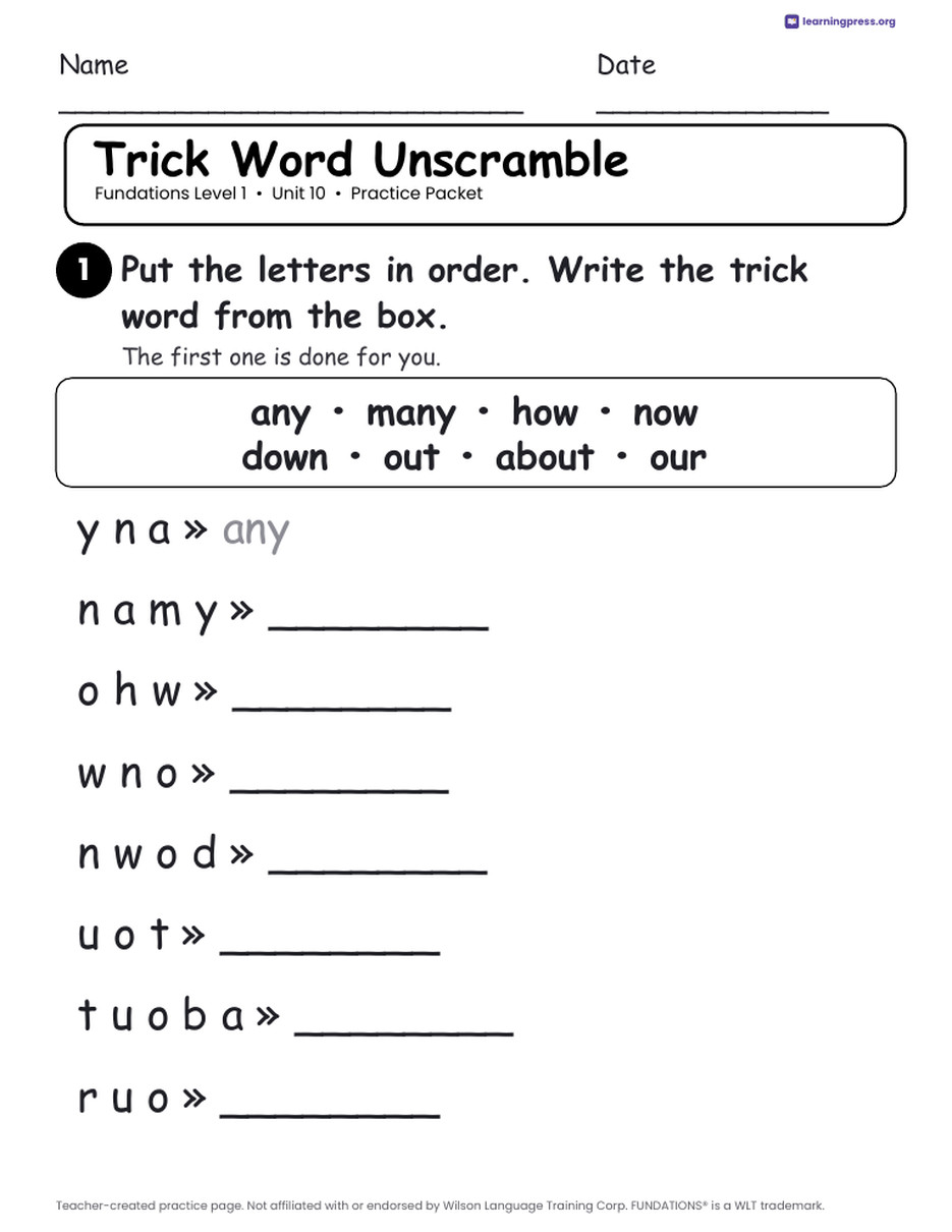 Preview page 3 of Fundations Level 1 — Full-Year Worksheets Bundle (All Units 1–14)
