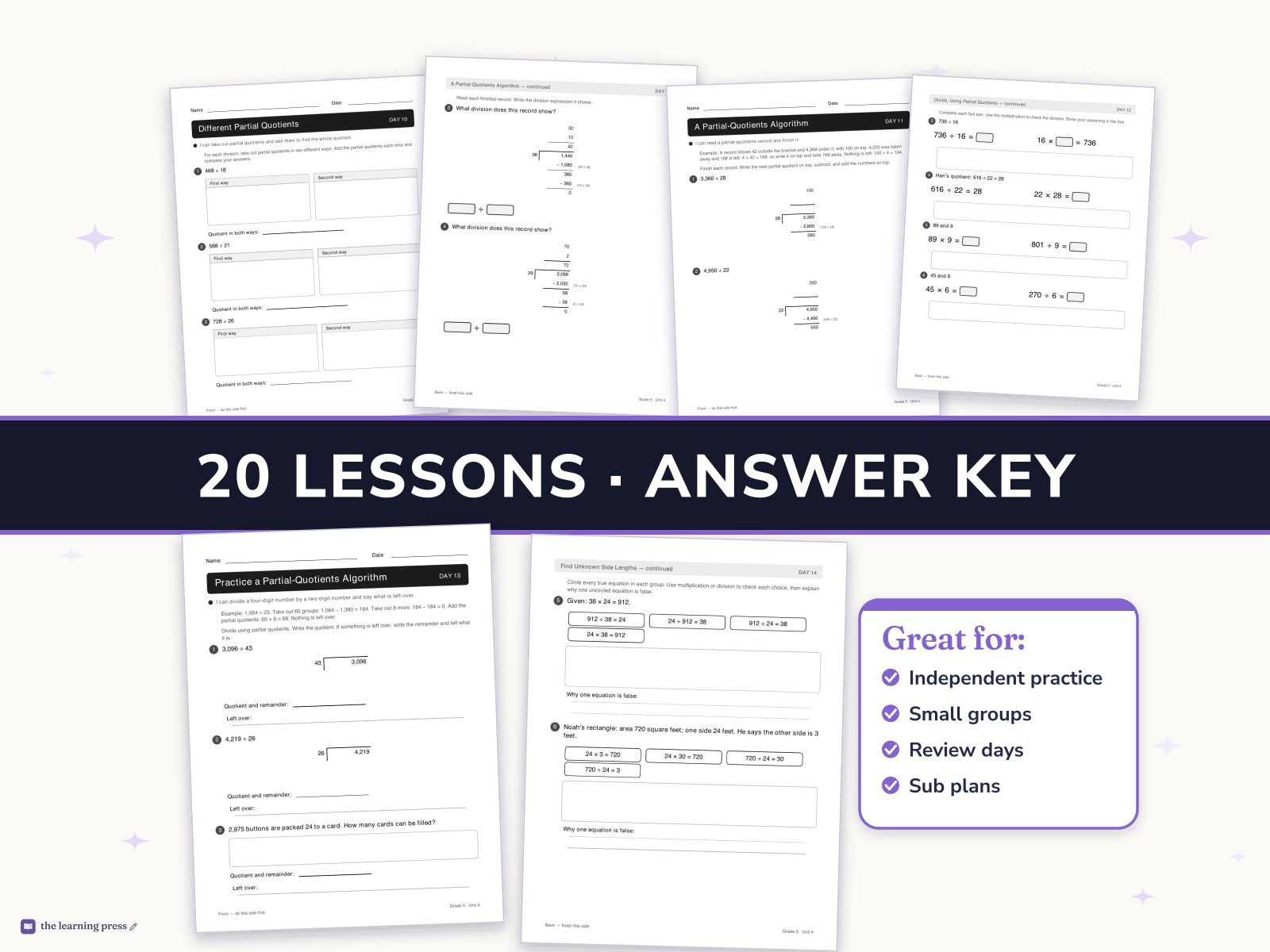 Preview page 3 of Illustrative Math (IM®) Aligned 5th Grade Unit 4 Worksheets: Wrapping Up Multiplication and Division with Multi-Digit Numbers