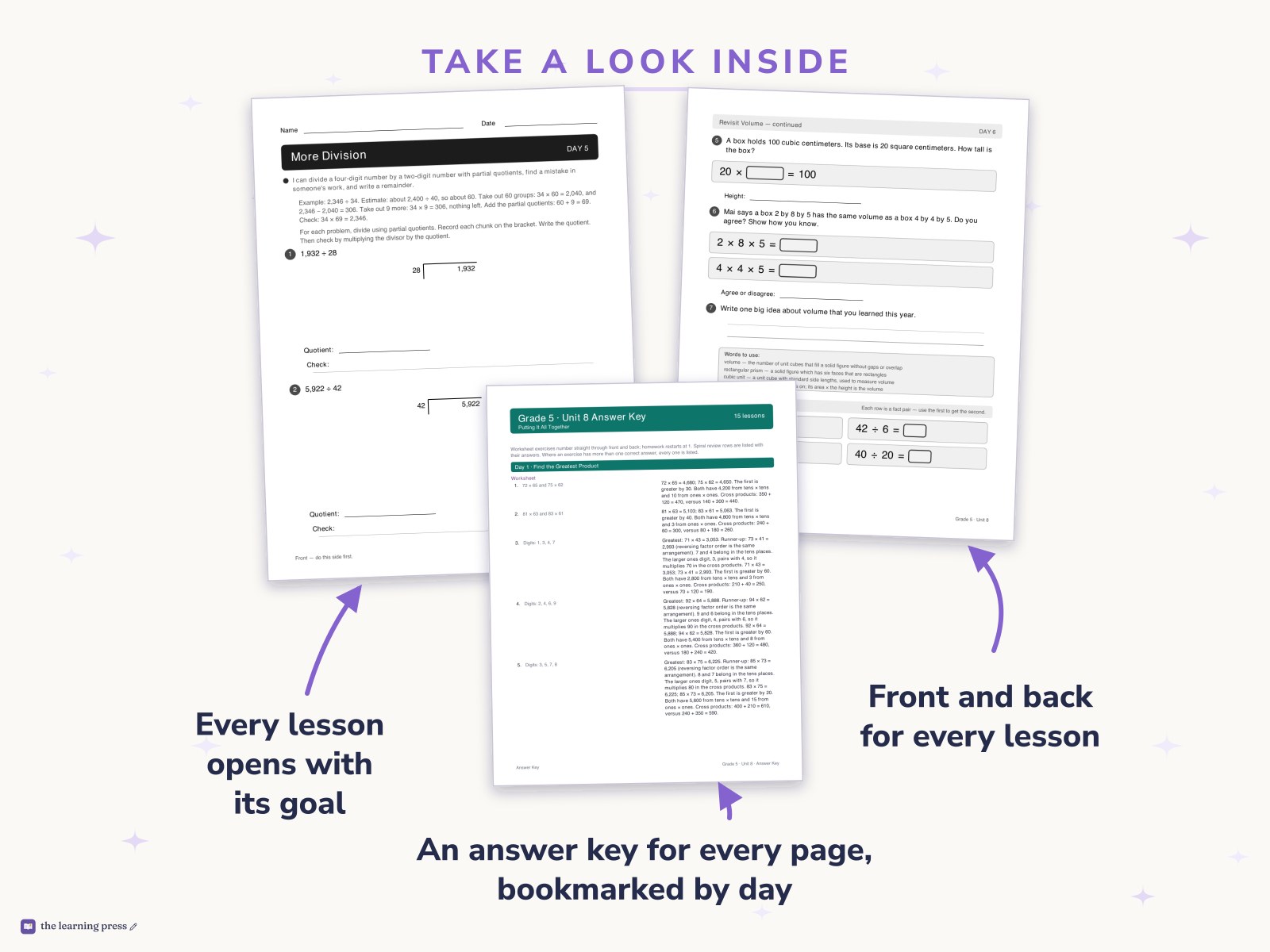 Preview page 2 of Illustrative Math (IM®) Aligned 5th Grade Unit 8 Worksheets: Putting It All Together