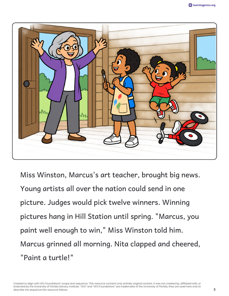 Preview page 4 of UFLI Aligned Decodable Reader · Lessons 119 – 128