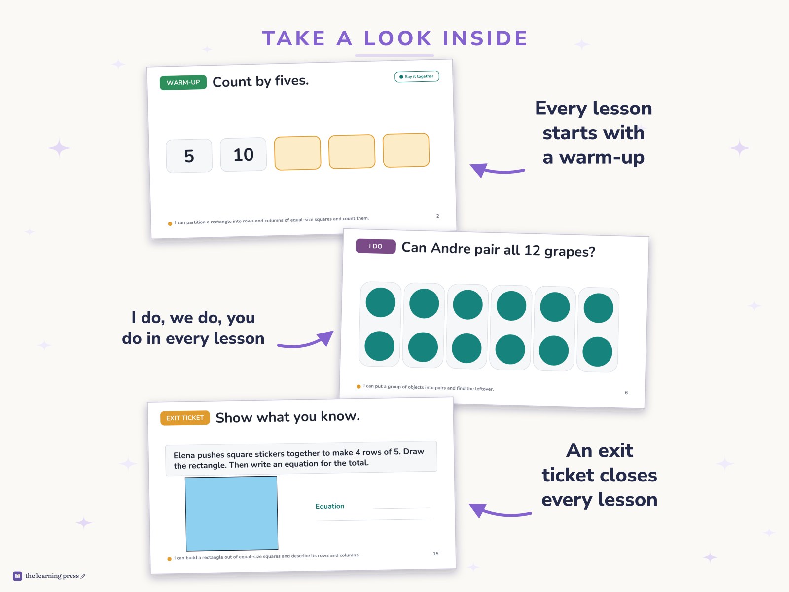 Preview page 2 of Illustrative Math (IM®) Aligned 2nd Grade Unit 8 Slides: Equal Groups