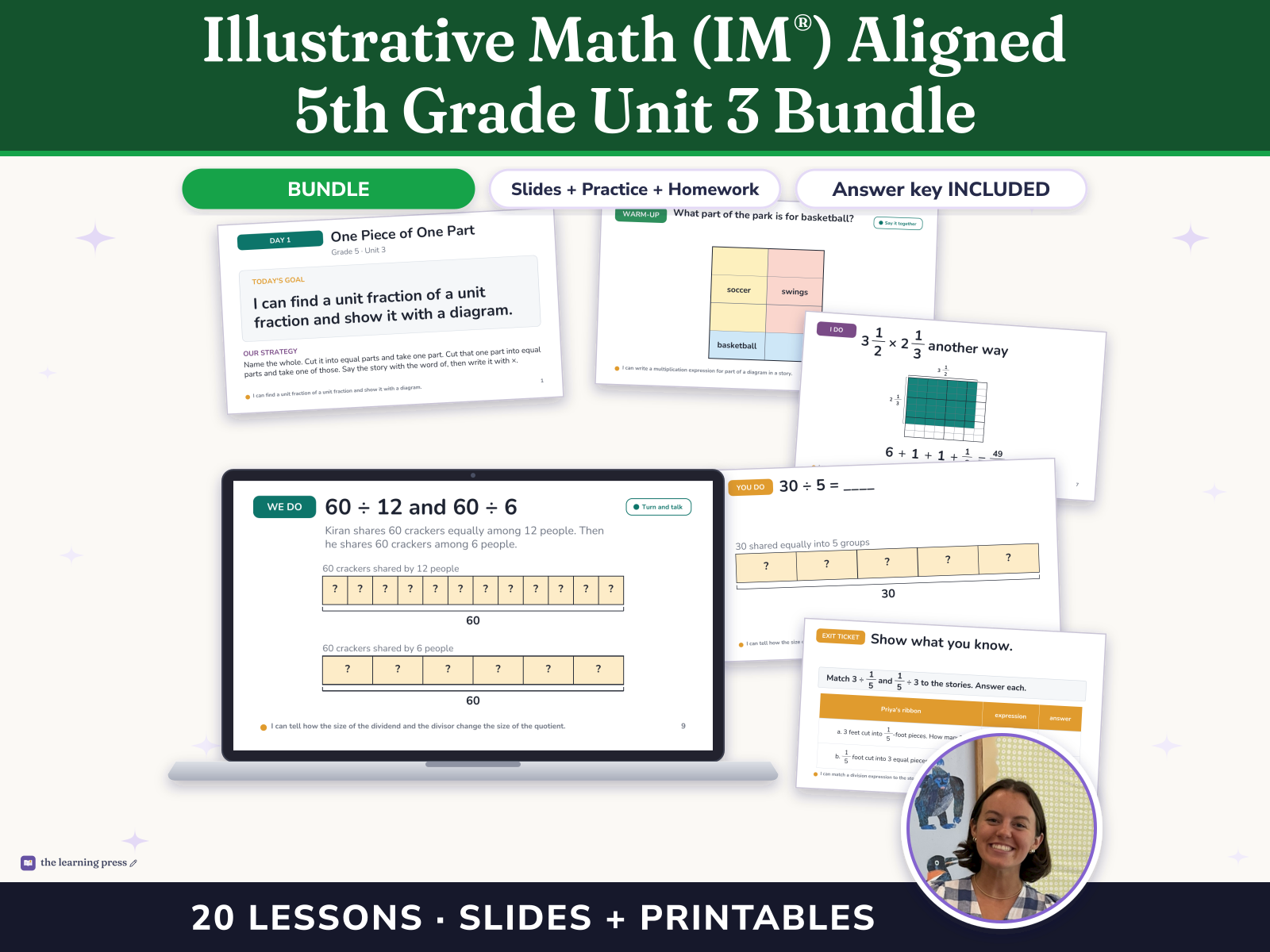 Preview page 1 of Illustrative Math (IM®) Aligned 5th Grade Unit 3 Bundle: Multiplying and Dividing Fractions