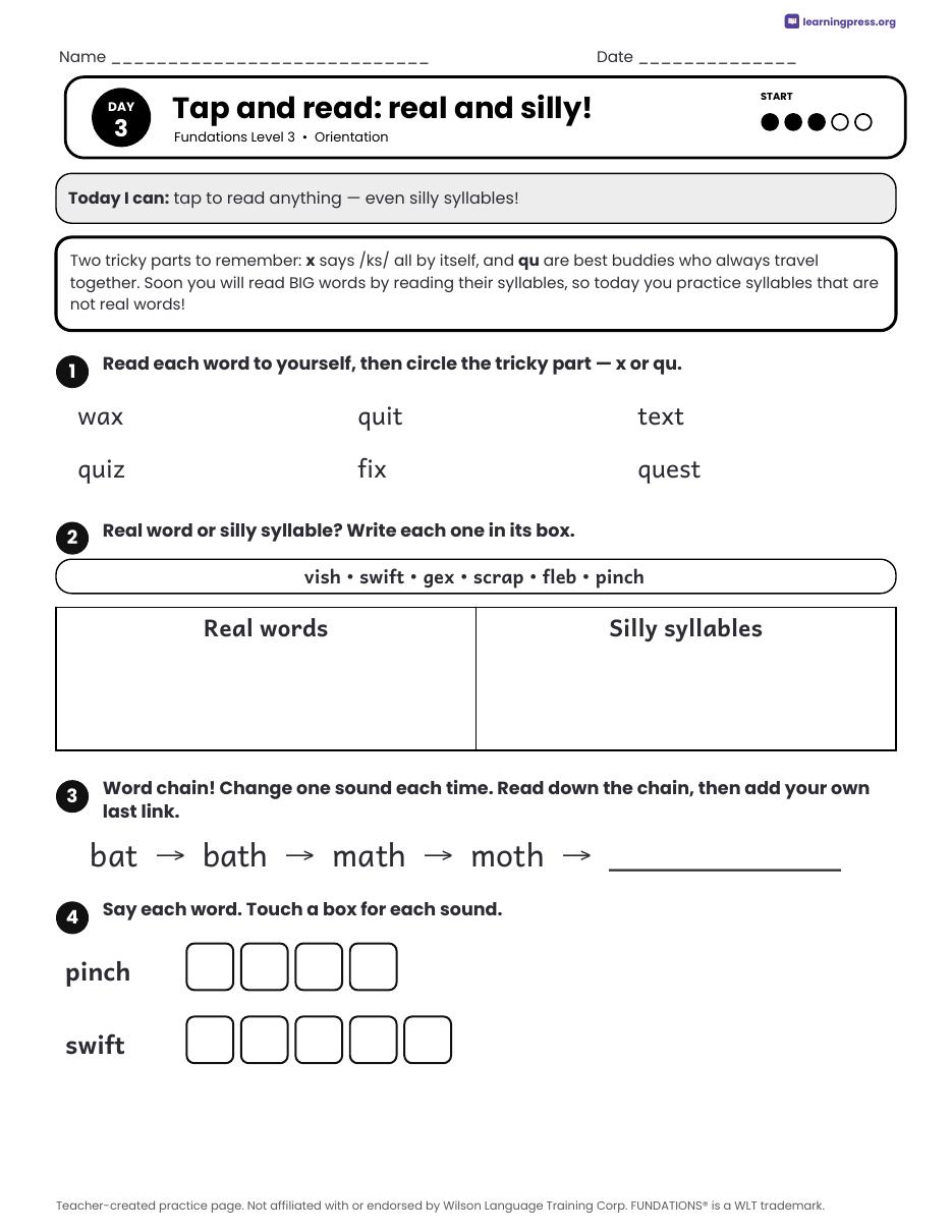 Preview page 1 of Fundations Level 3 — Complete Level Bundle (Orientation, Units 1–14 + Bonus)