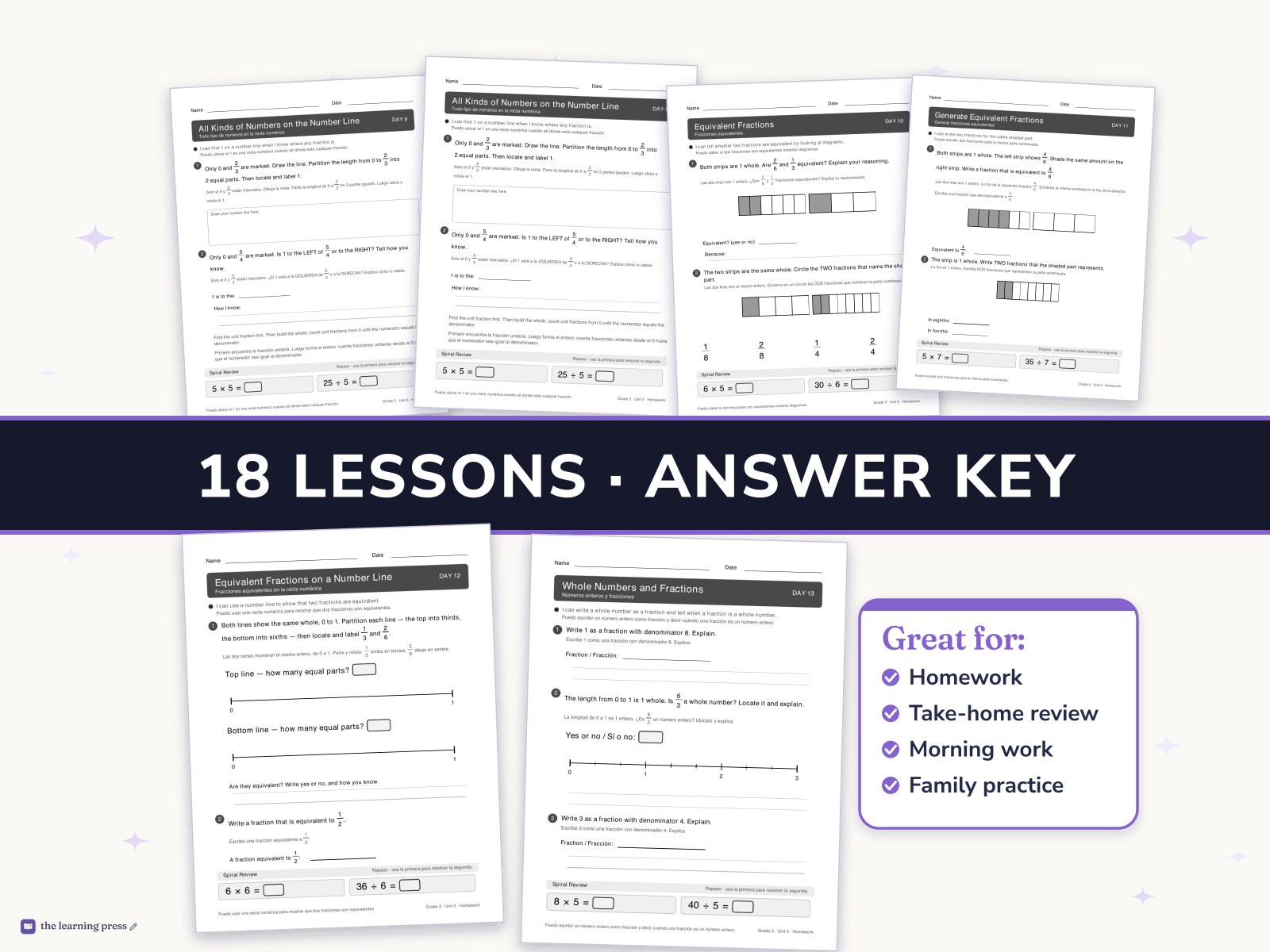 Preview page 3 of Illustrative Math (IM®) Aligned 3rd Grade Unit 5 Homework: Fractions as Numbers