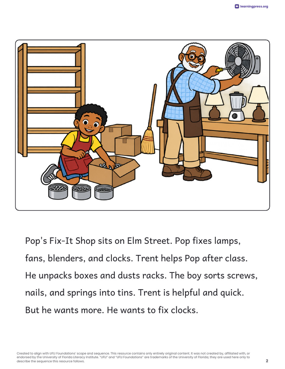 Preview page 3 of UFLI Aligned Decodable Reader · Lessons 99 – 106
