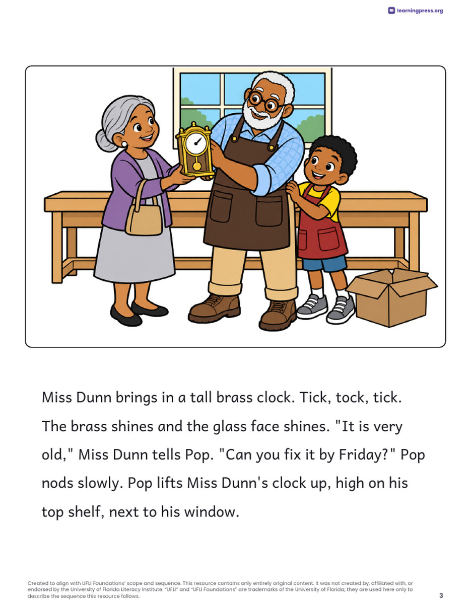 Preview page 4 of UFLI Aligned Decodable Reader · Lessons 99 – 106