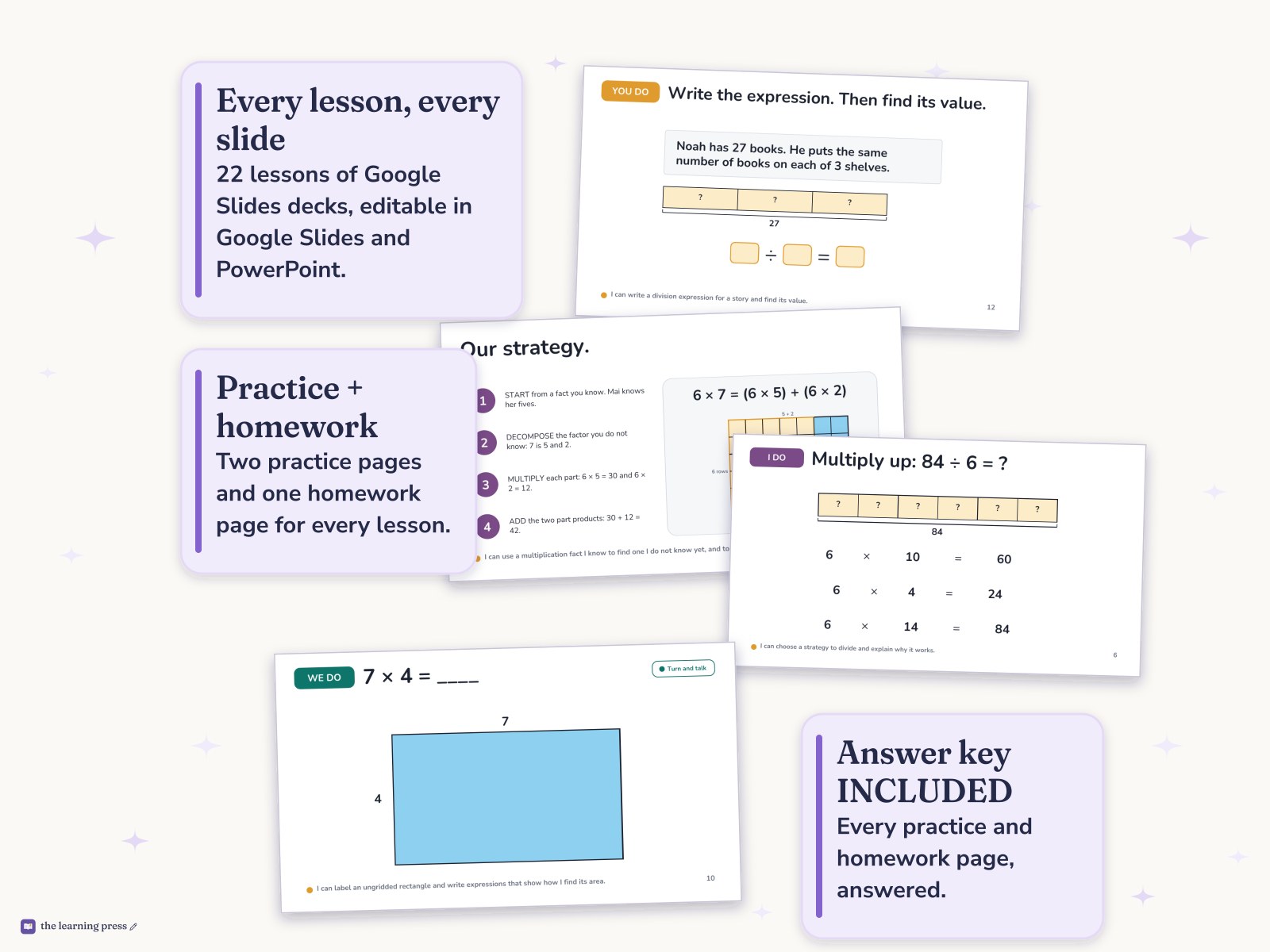 Preview page 4 of Illustrative Math (IM®) Aligned 3rd Grade Unit 4 Bundle: Relating Multiplication to Division