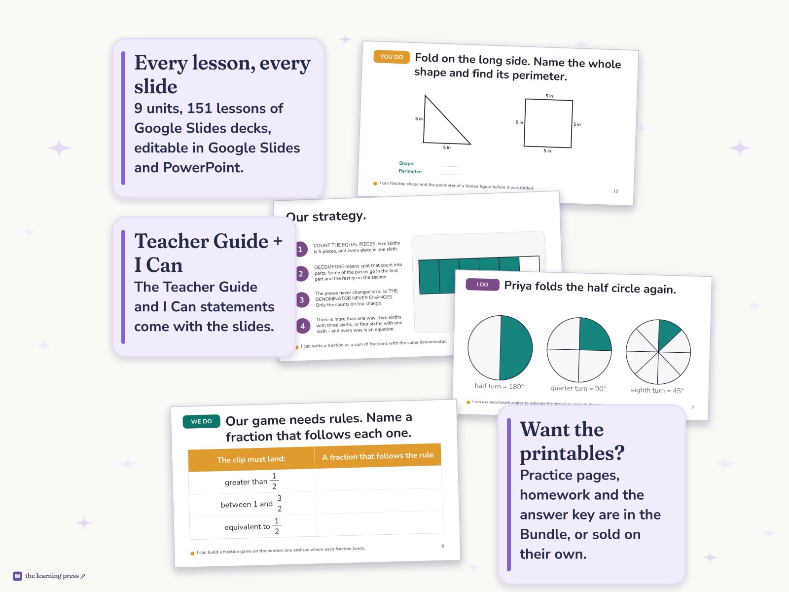 Preview page 4 of Illustrative Math (IM®) Aligned 4th Grade Full-Year Slides: All 9 Units