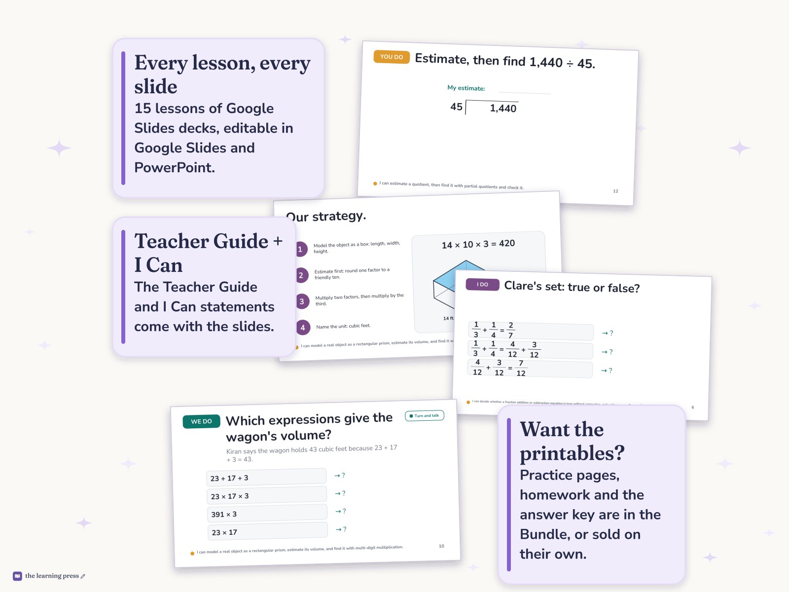Preview page 4 of Illustrative Math (IM®) Aligned 5th Grade Unit 8 Slides: Putting It All Together
