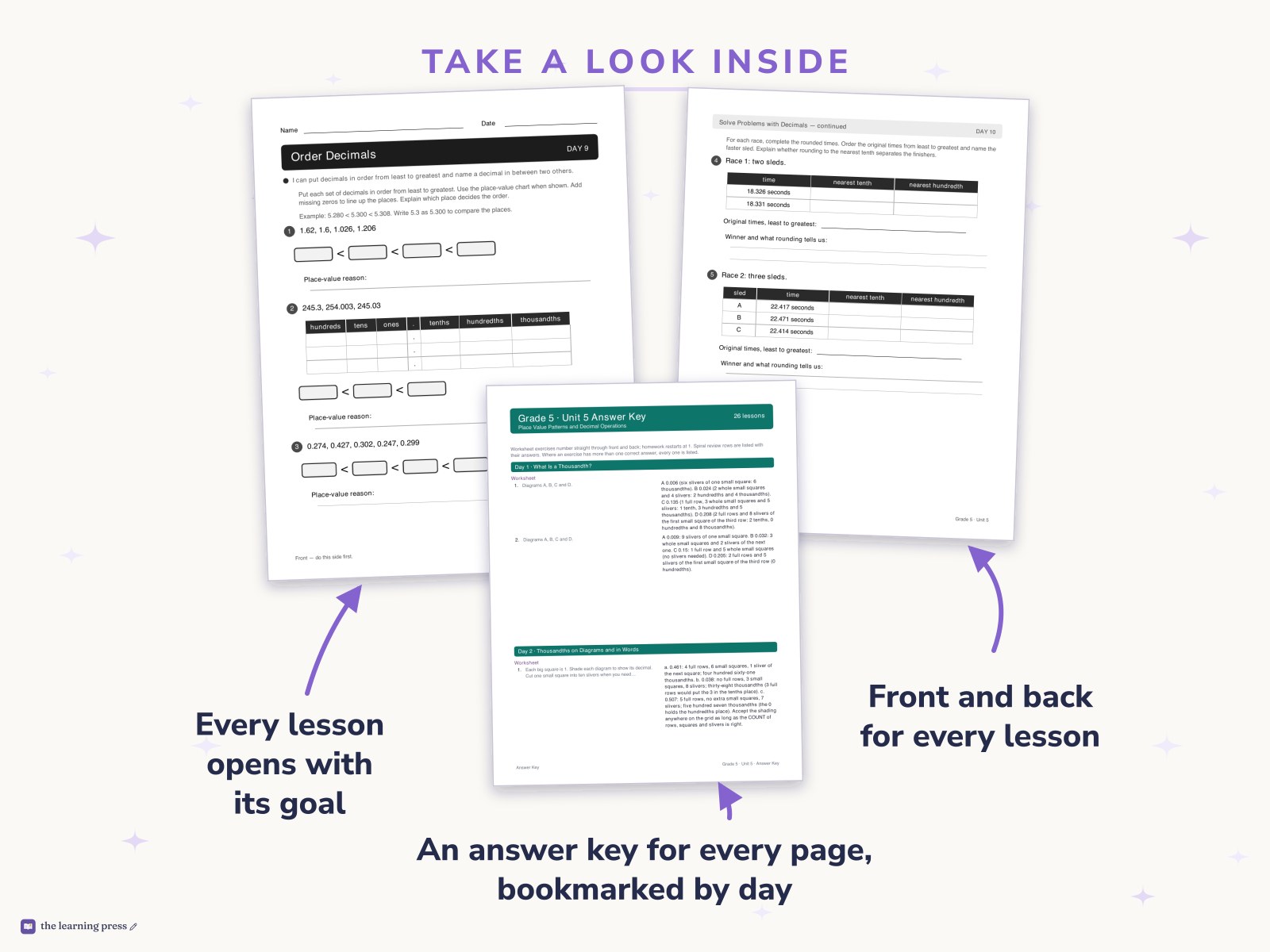 Preview page 2 of Illustrative Math (IM®) Aligned 5th Grade Unit 5 Worksheets: Place Value Patterns and Decimal Operations