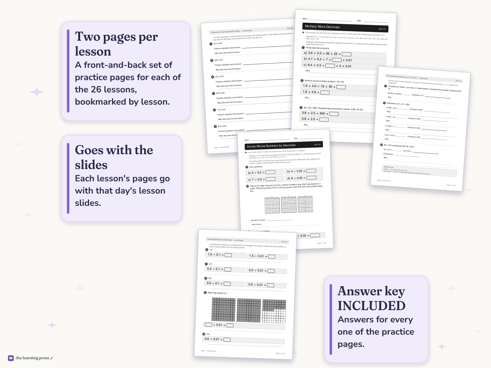 Preview page 4 of Illustrative Math (IM®) Aligned 5th Grade Unit 5 Worksheets: Place Value Patterns and Decimal Operations