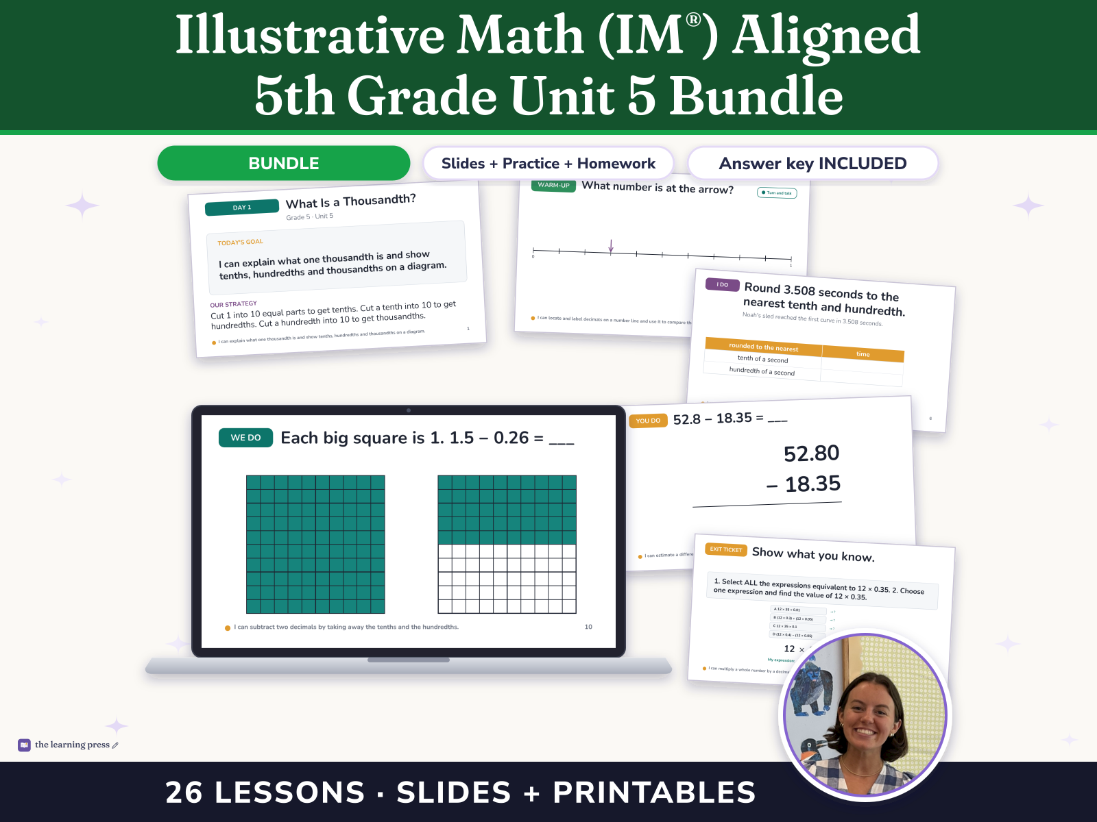 Preview page 1 of Illustrative Math (IM®) Aligned 5th Grade Unit 5 Bundle: Place Value Patterns and Decimal Operations