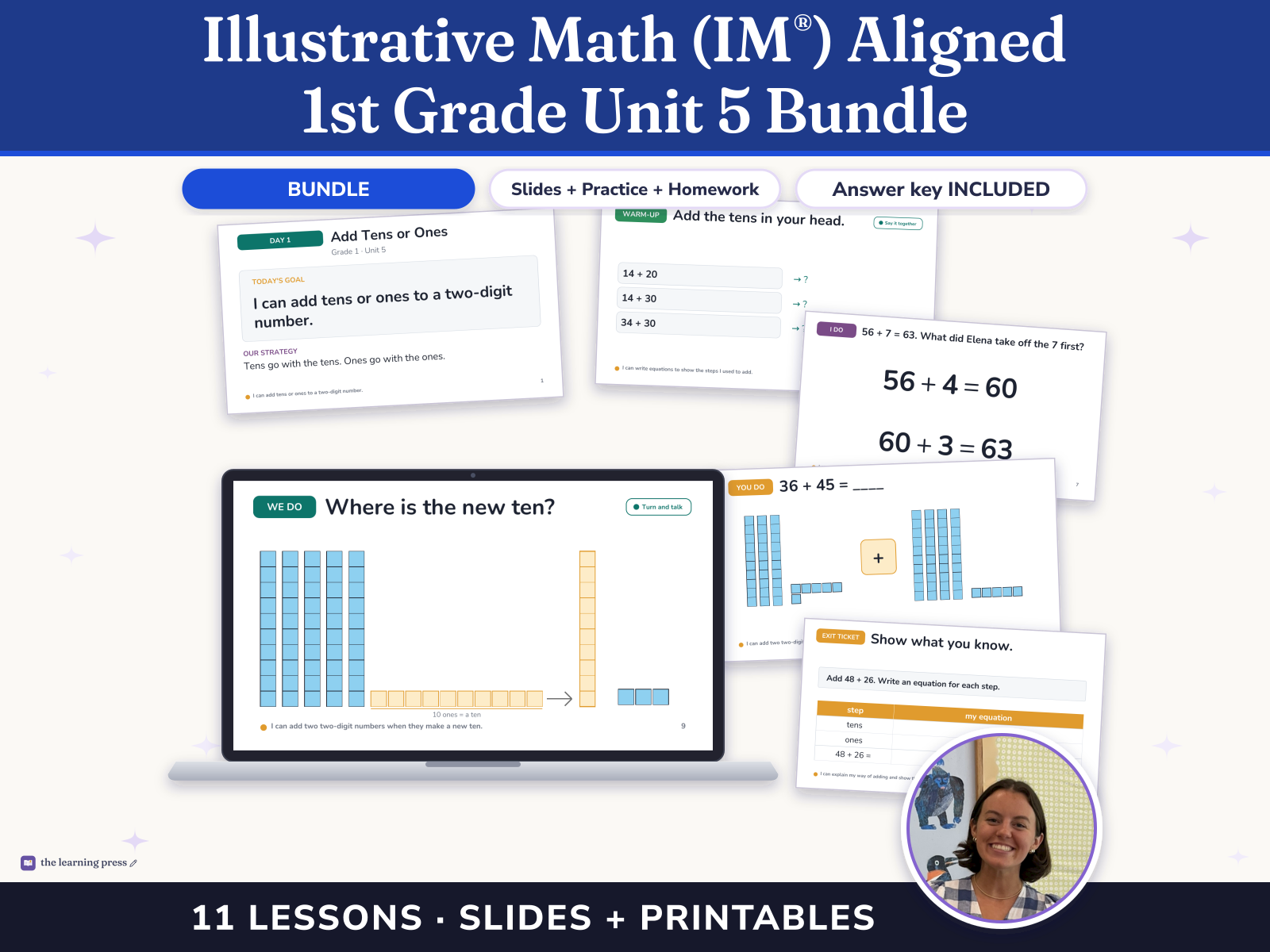 Preview page 1 of Illustrative Math (IM®) Aligned 1st Grade Unit 5 Bundle: Adding Within 100